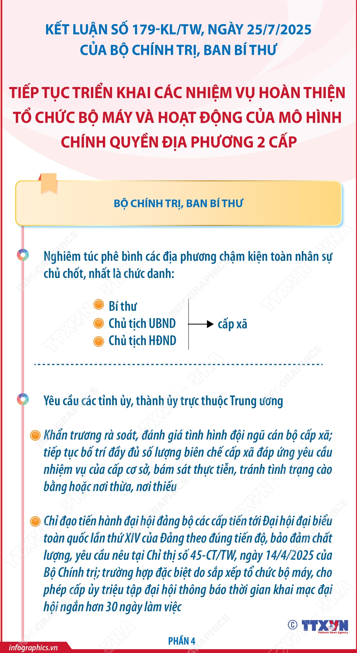 Kết luận số 179-KL/TW: Bộ Chính trị, Ban bí thư nghiêm túc phê bình các địa phương chậm kiện toàn nhân sự chủ chốt