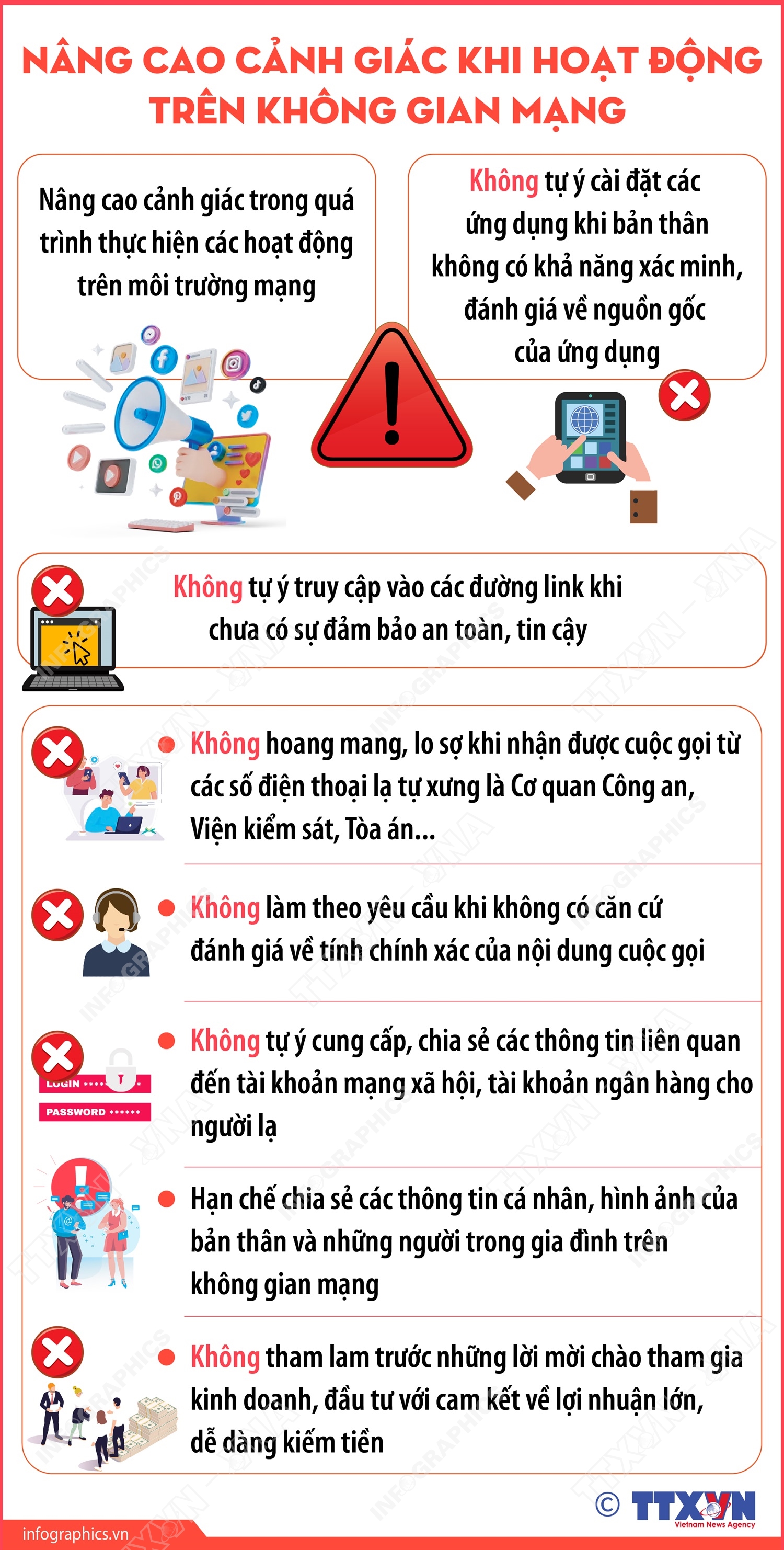 Nâng cao cảnh giác khi hoạt động trên không gian mạng