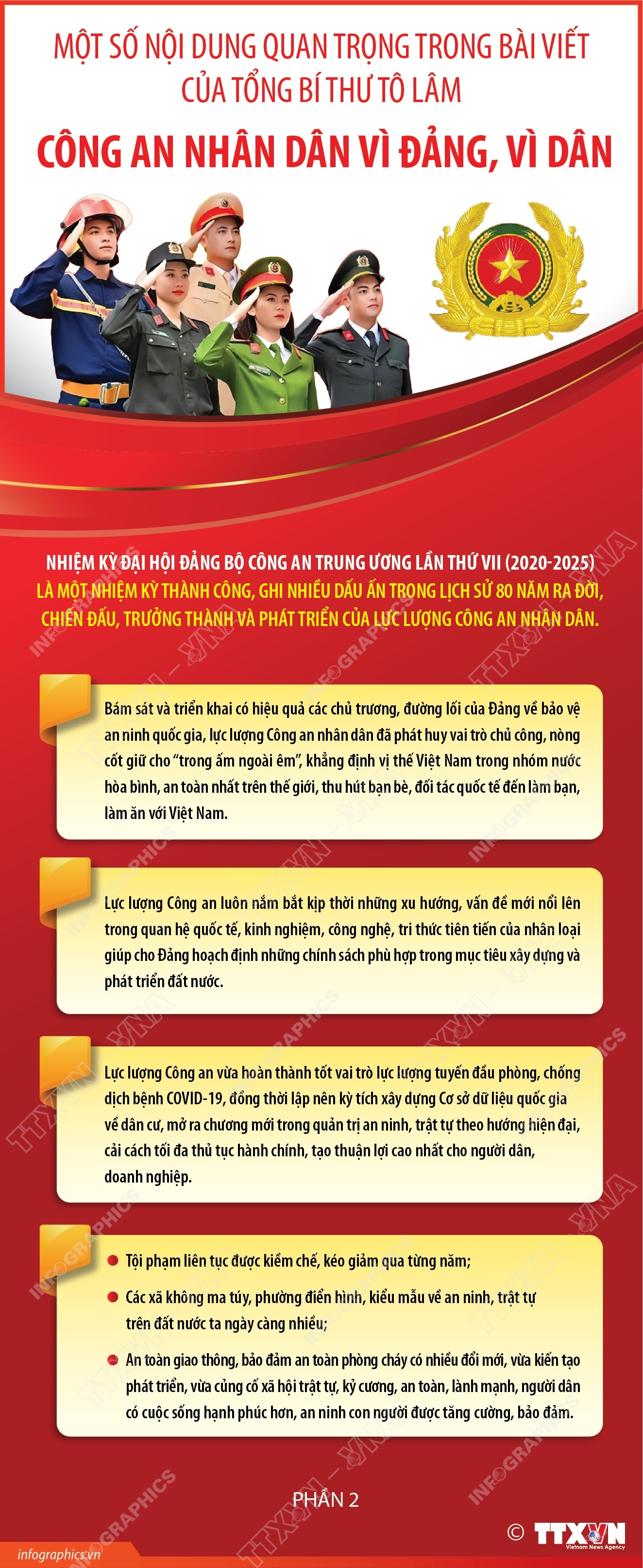Một số nội dung quan trọng trong bài viết của Tổng Bí thư Tô Lâm: “Công an nhân dân vì Đảng, vì dân” (Phần 2)
