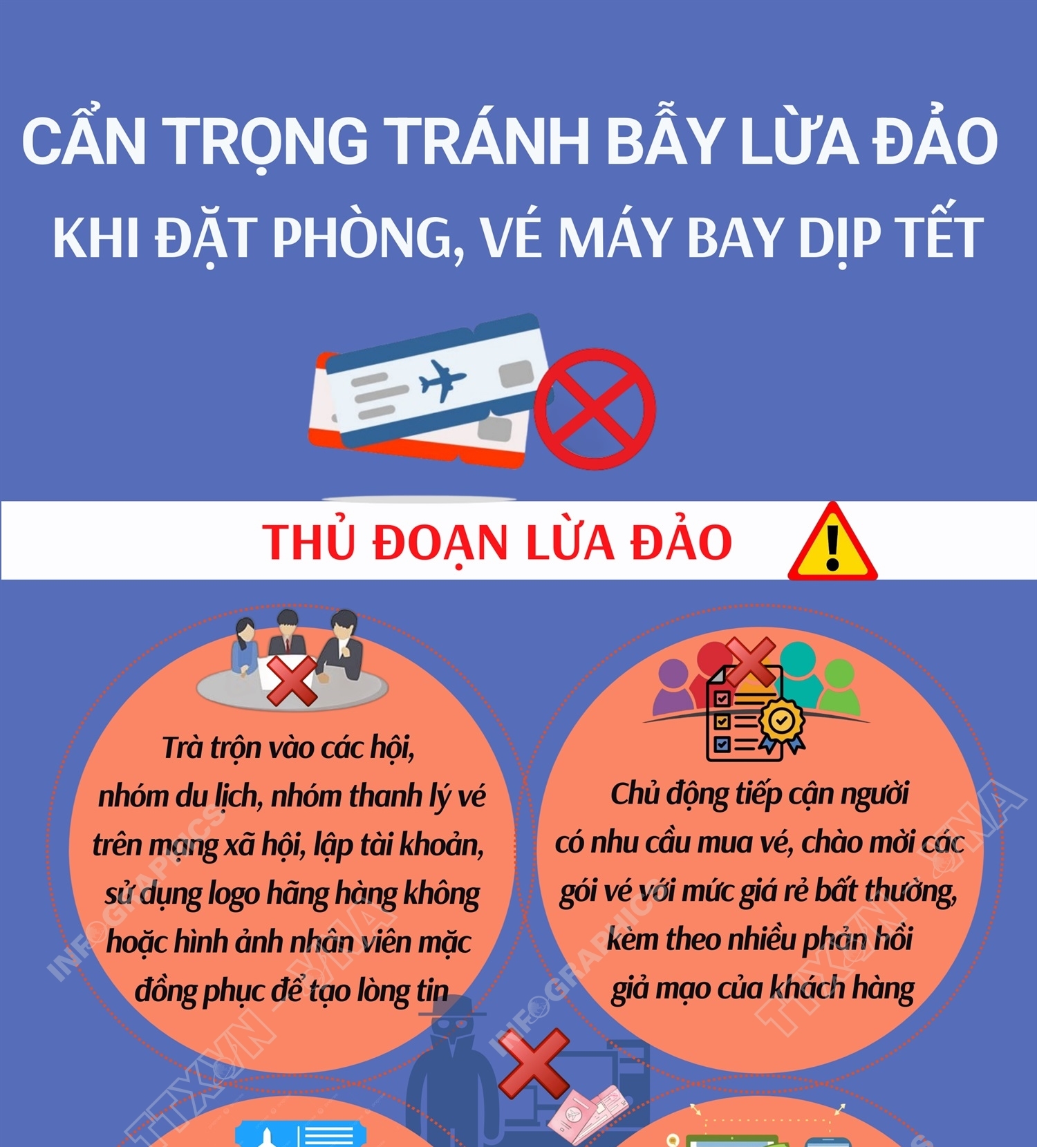 Cẩn trọng tránh bẫy lừa đảo khi đặt phòng, vé máy bay dịp Tết