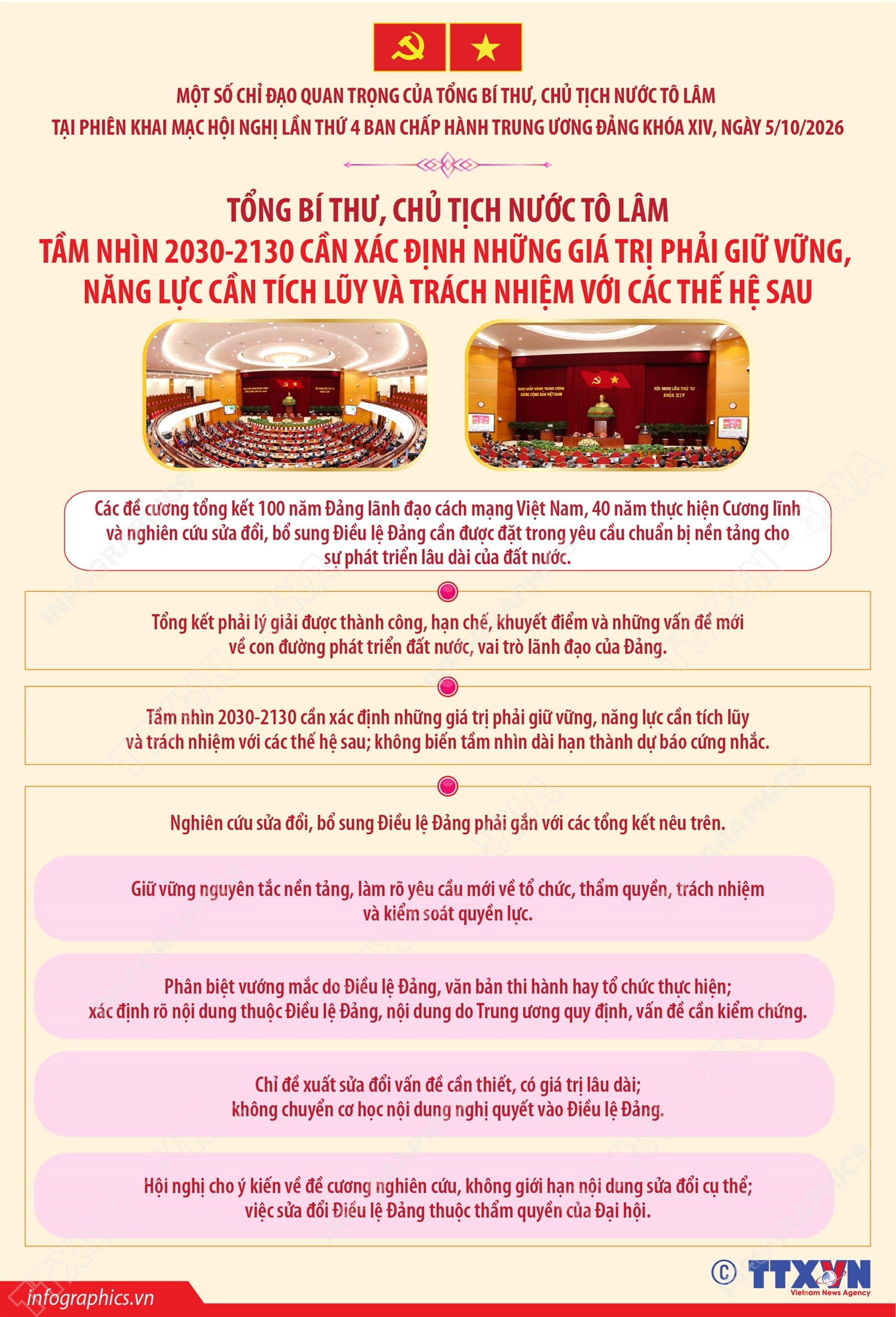 Một số chỉ đạo quan trọng của Tổng Bí thư, Chủ tịch nước Tô Lâm tại phiên khai mạc Hội nghị Trung ương 4 (phần 3)