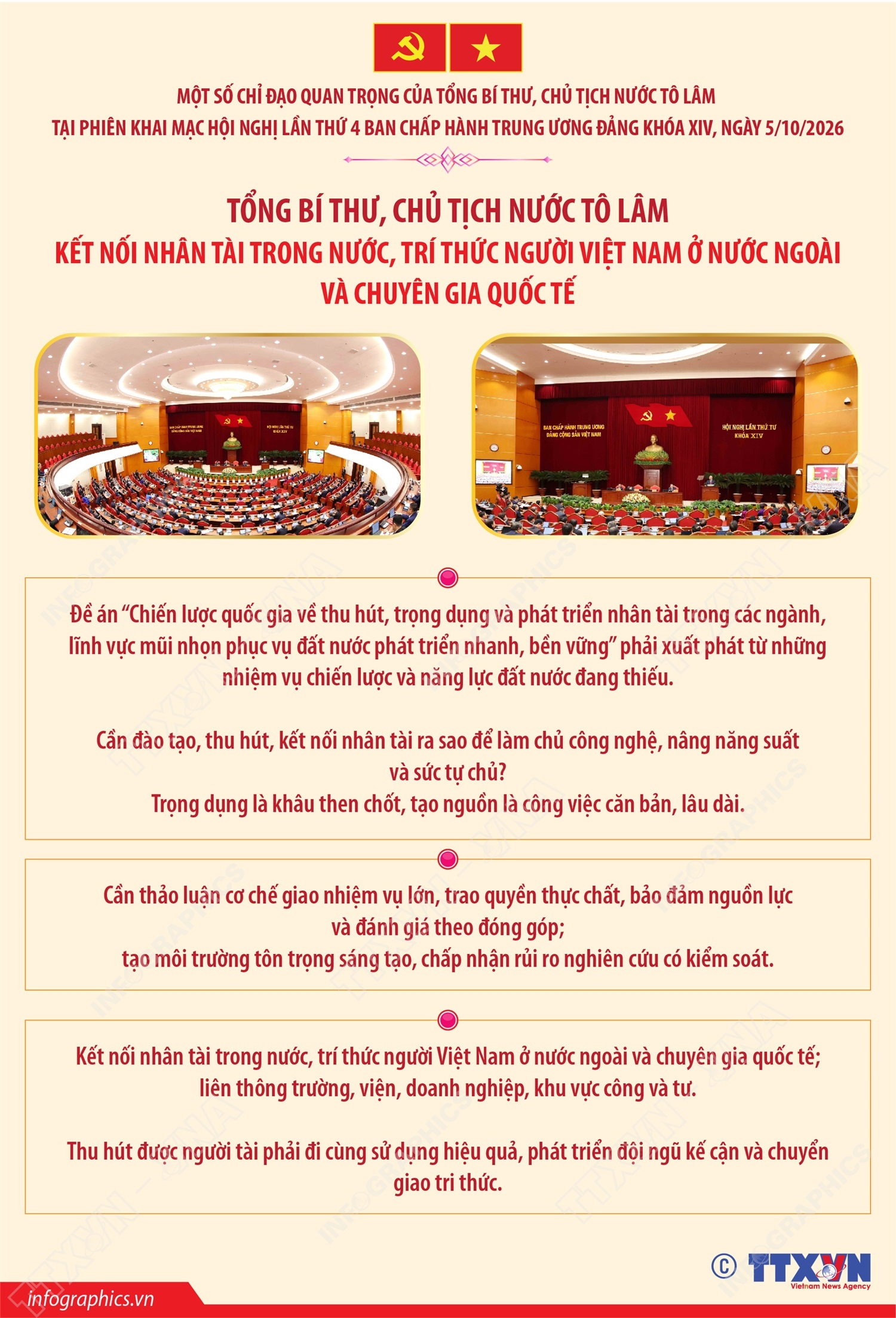 Một số chỉ đạo quan trọng của Tổng Bí thư, Chủ tịch nước Tô Lâm tại phiên khai mạc Hội nghị Trung ương 4 (phần 6)