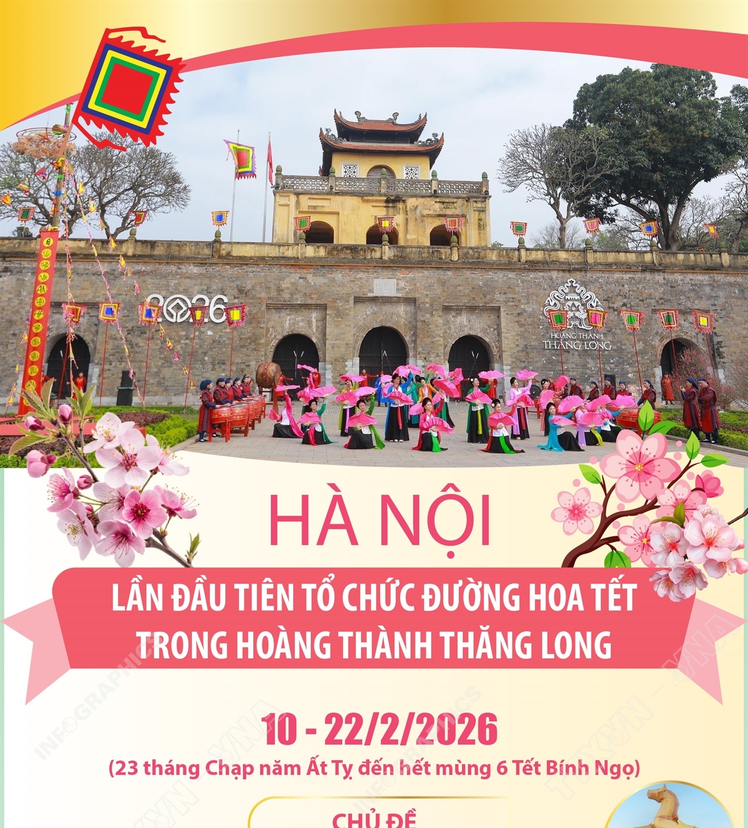 Hà Nội: Lần đầu tiên tổ chức Đường hoa Tết trong Hoàng thành Thăng Long
