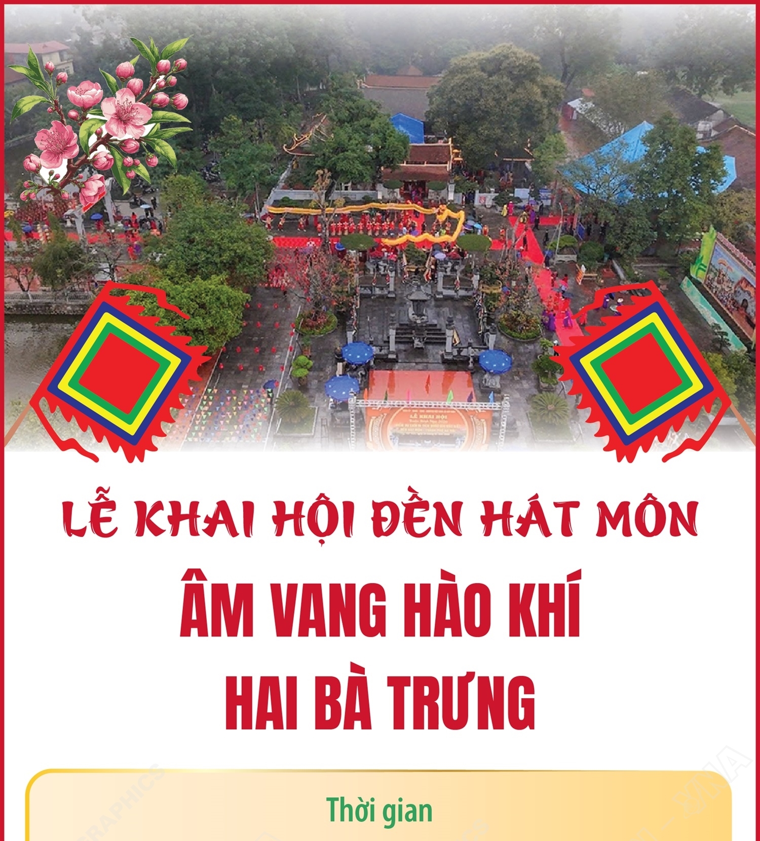 Lễ khai hội Đền Hát Môn: Âm vang hào khí Hai Bà Trưng