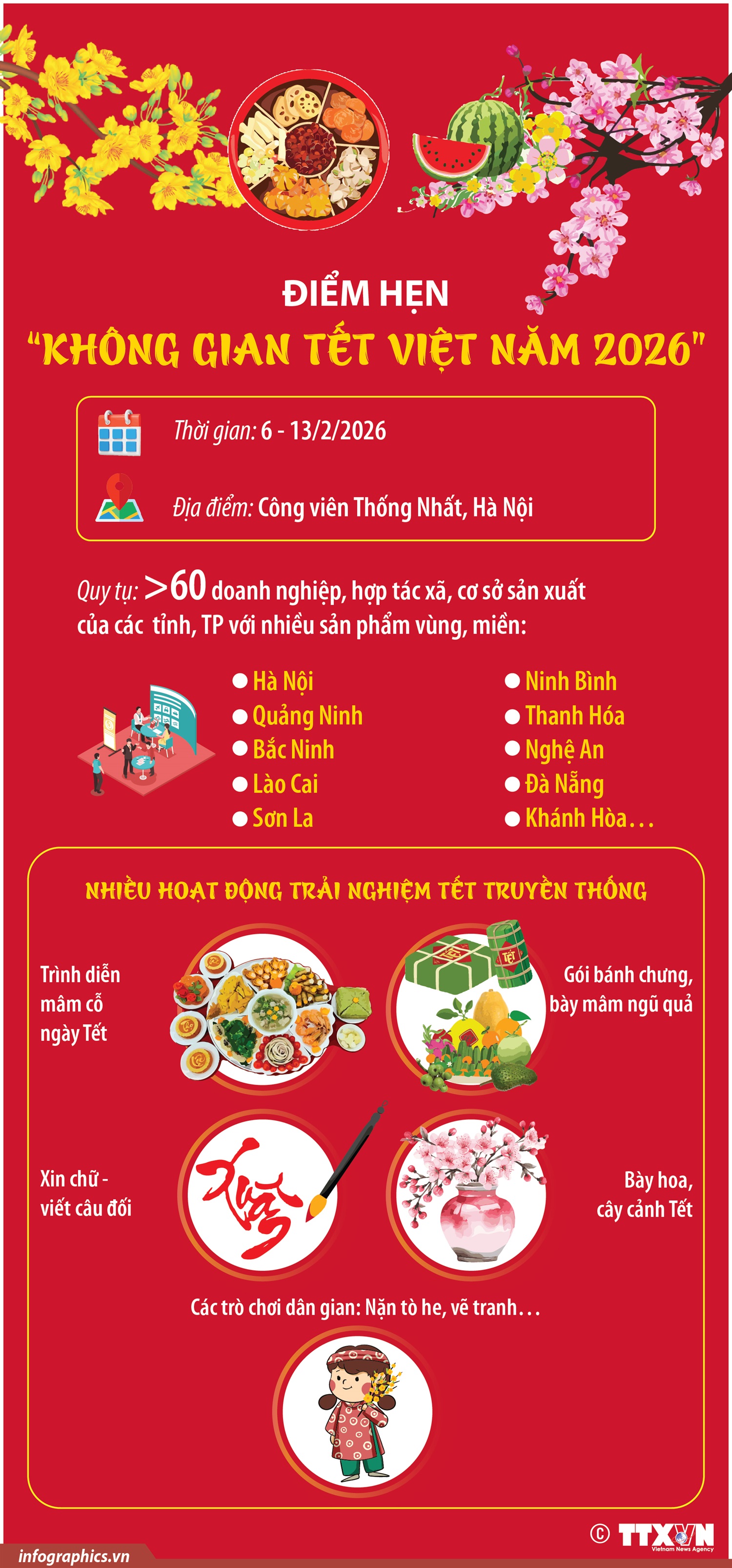 Điểm hẹn “Không gian Tết Việt năm 2026”