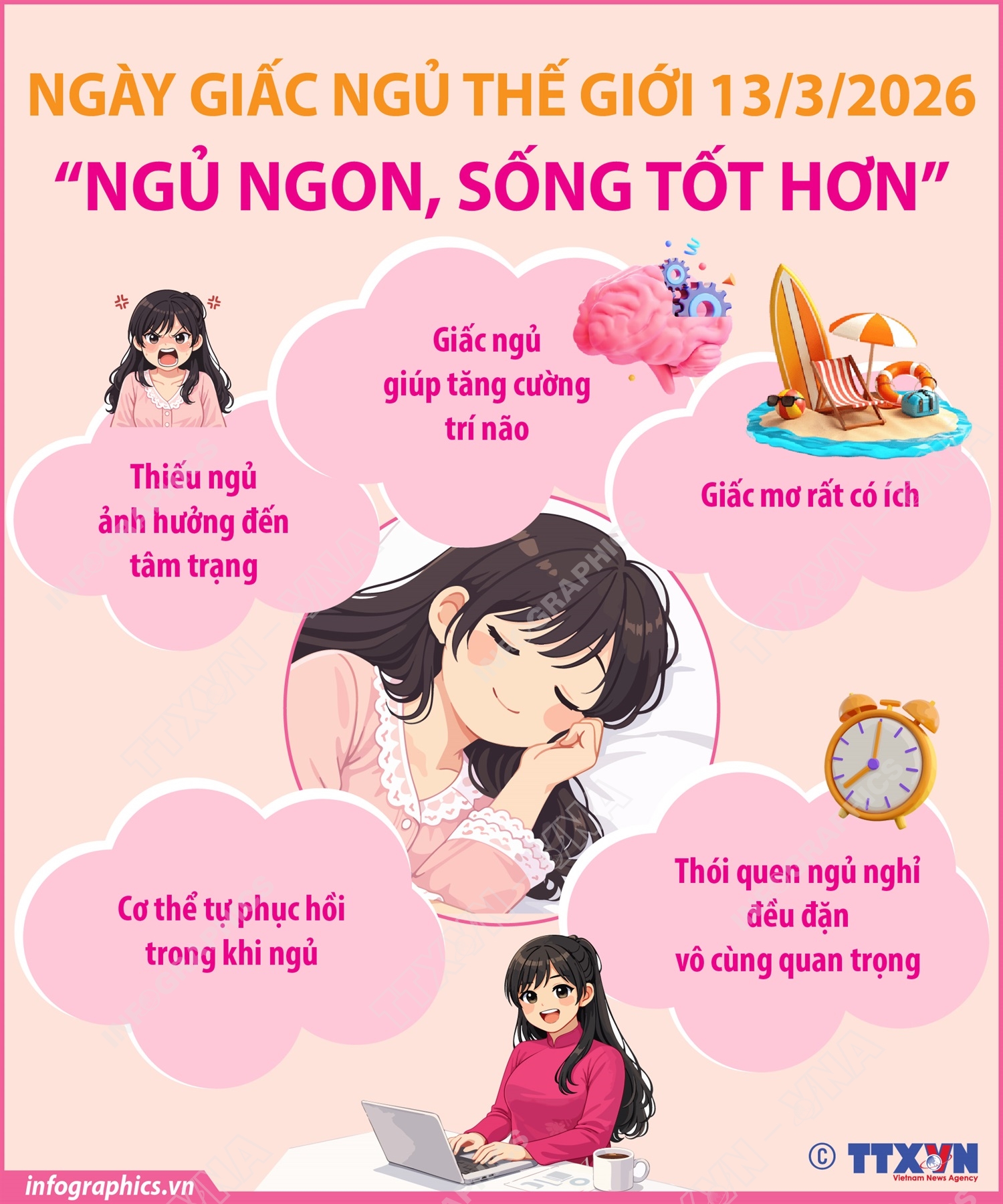 Ngày Giấc ngủ thế giới 13/3/2026: “Ngủ ngon, sống tốt hơn”