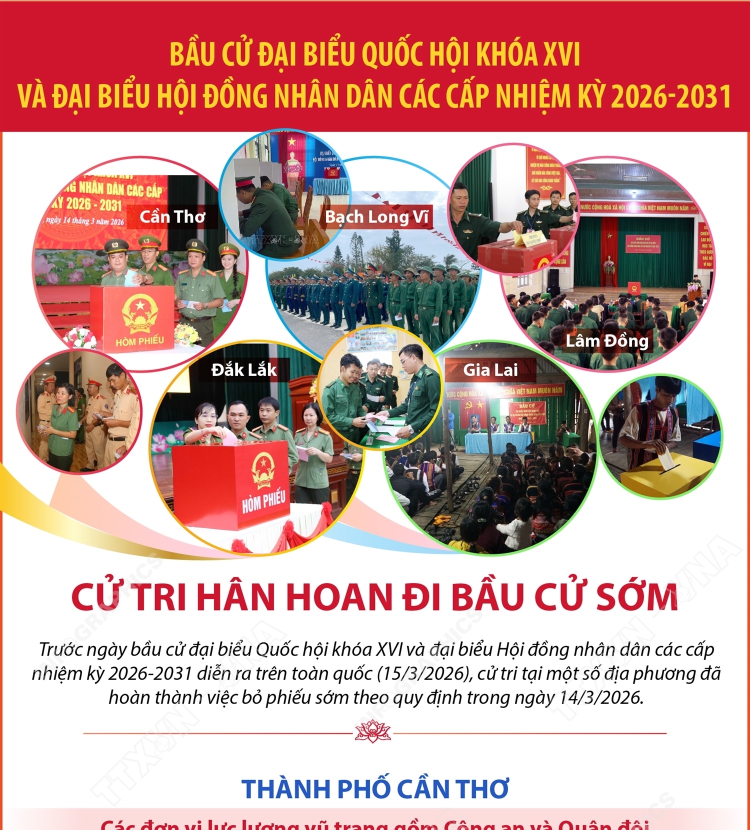 Bầu cử Quốc hội và HĐND: Cử tri hân hoan đi bầu cử sớm