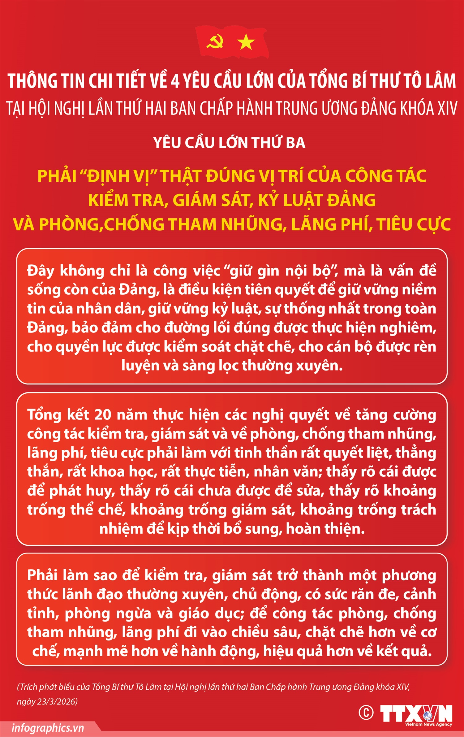 Nội dung 4 yêu cầu lớn của Tổng Bí thư Tô Lâm với Hội nghị lần thứ hai Ban Chấp hành Trung ương Đảng khóa XIV