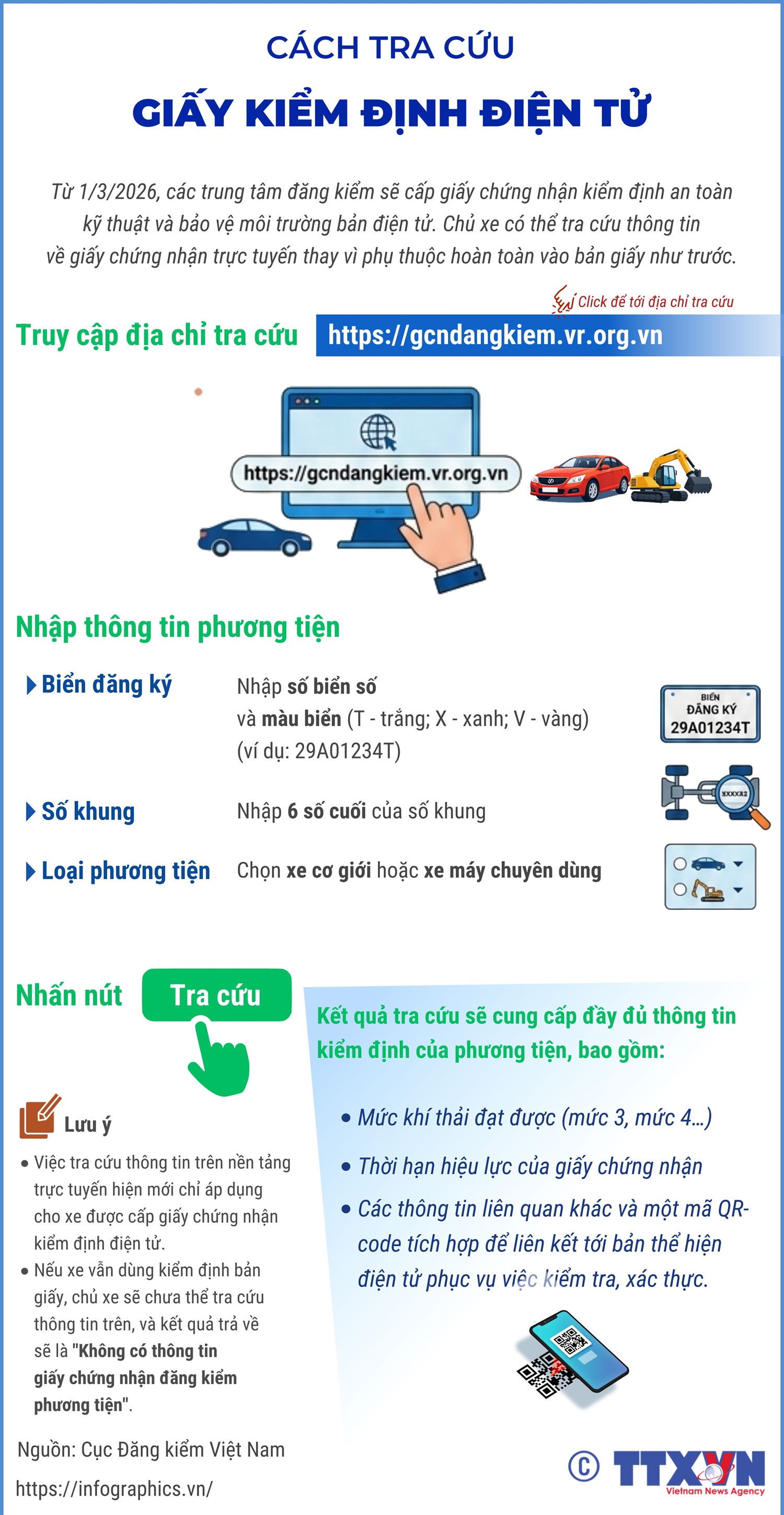 Cách tra cứu giấy chứng nhận kiểm định điện tử