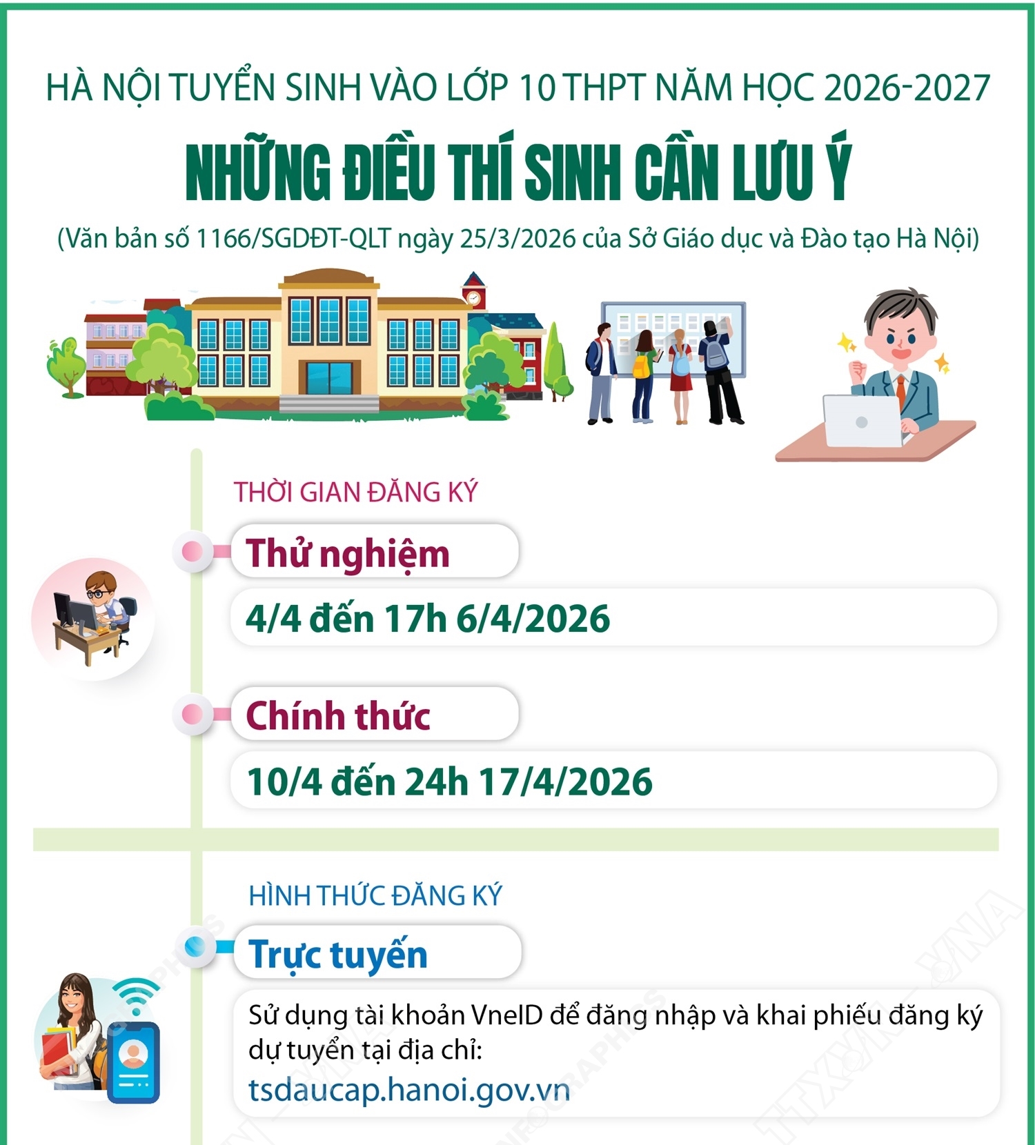 Hà Nội tuyển sinh vào lớp 10 THPT năm học 2026-2027: Những điều thí sinh cần lưu ý