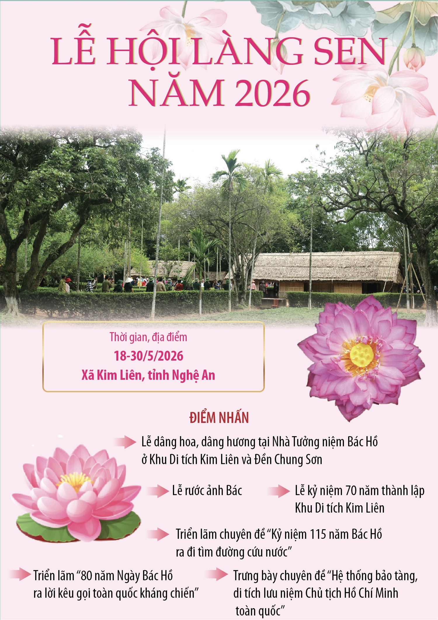 Lễ hội Làng Sen năm 2026