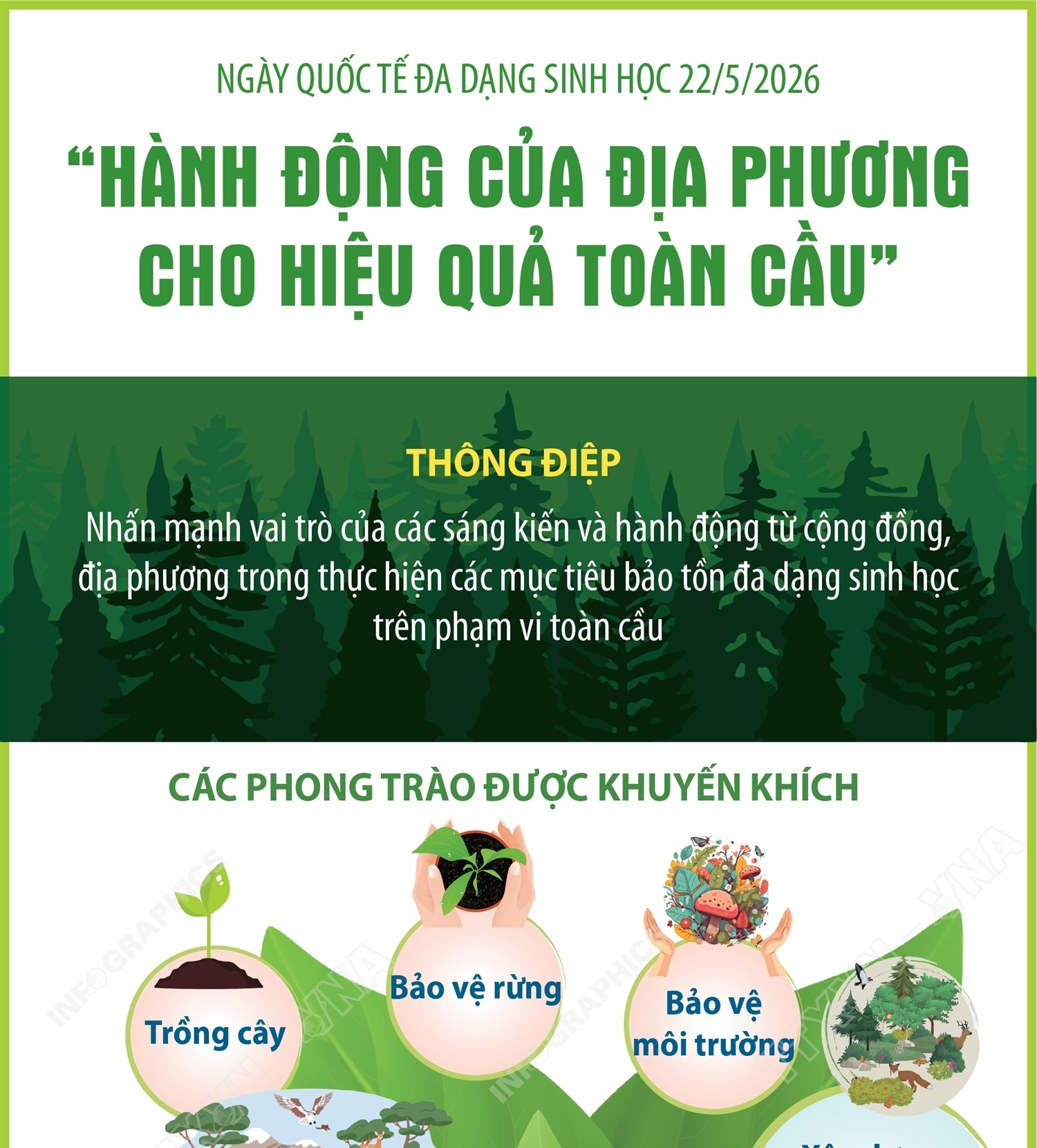 Ngày Quốc tế đa dạng sinh học 22/5/2026: “Hành động của địa phương cho hiệu...