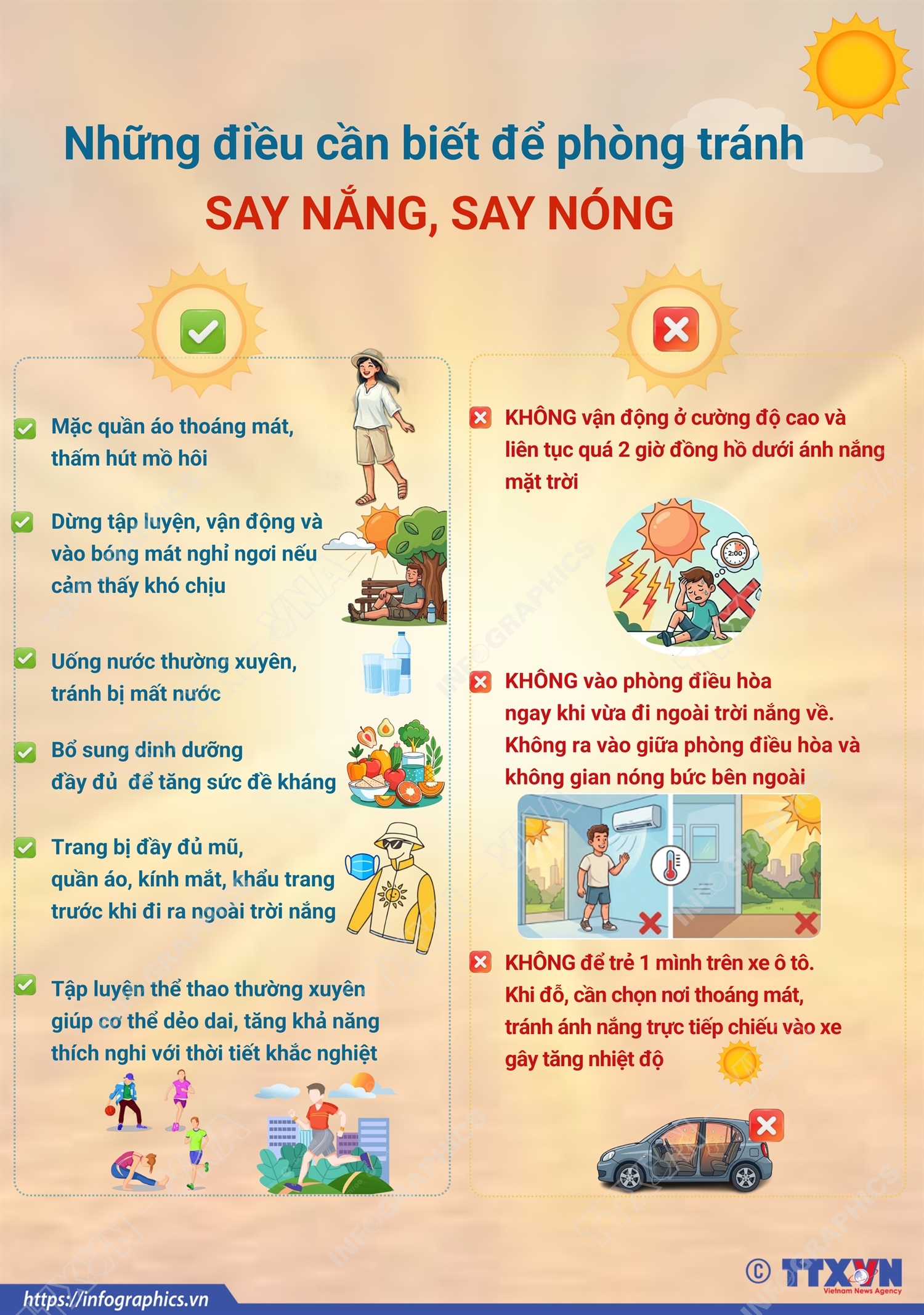 Những điều cần biết để phòng tránh say nắng, say nóng