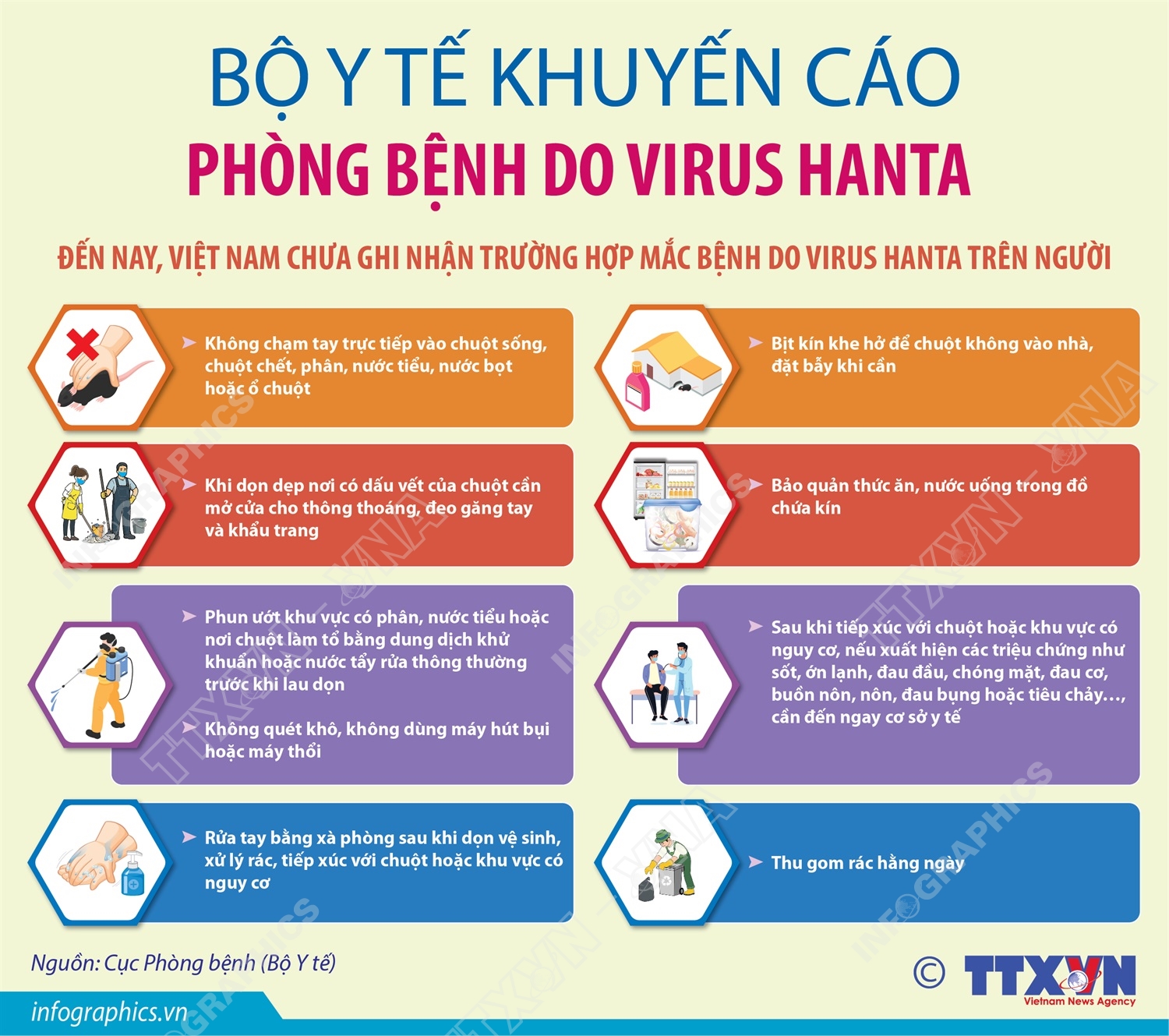 Bộ Y tế khuyến cáo phòng bệnh do virus Hanta