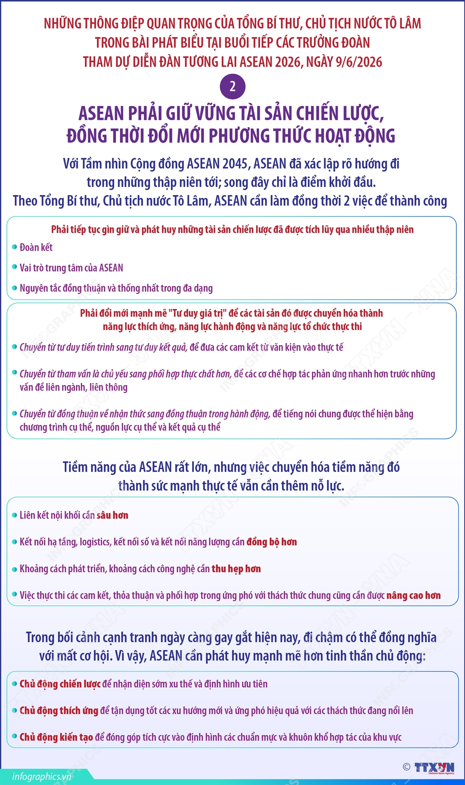Những thông điệp quan trọng của Tổng Bí thư, Chủ tịch nước Tô Lâm tại buổi tiếp các Trưởng đoàn tham dự AFF 2026 (phần 3)