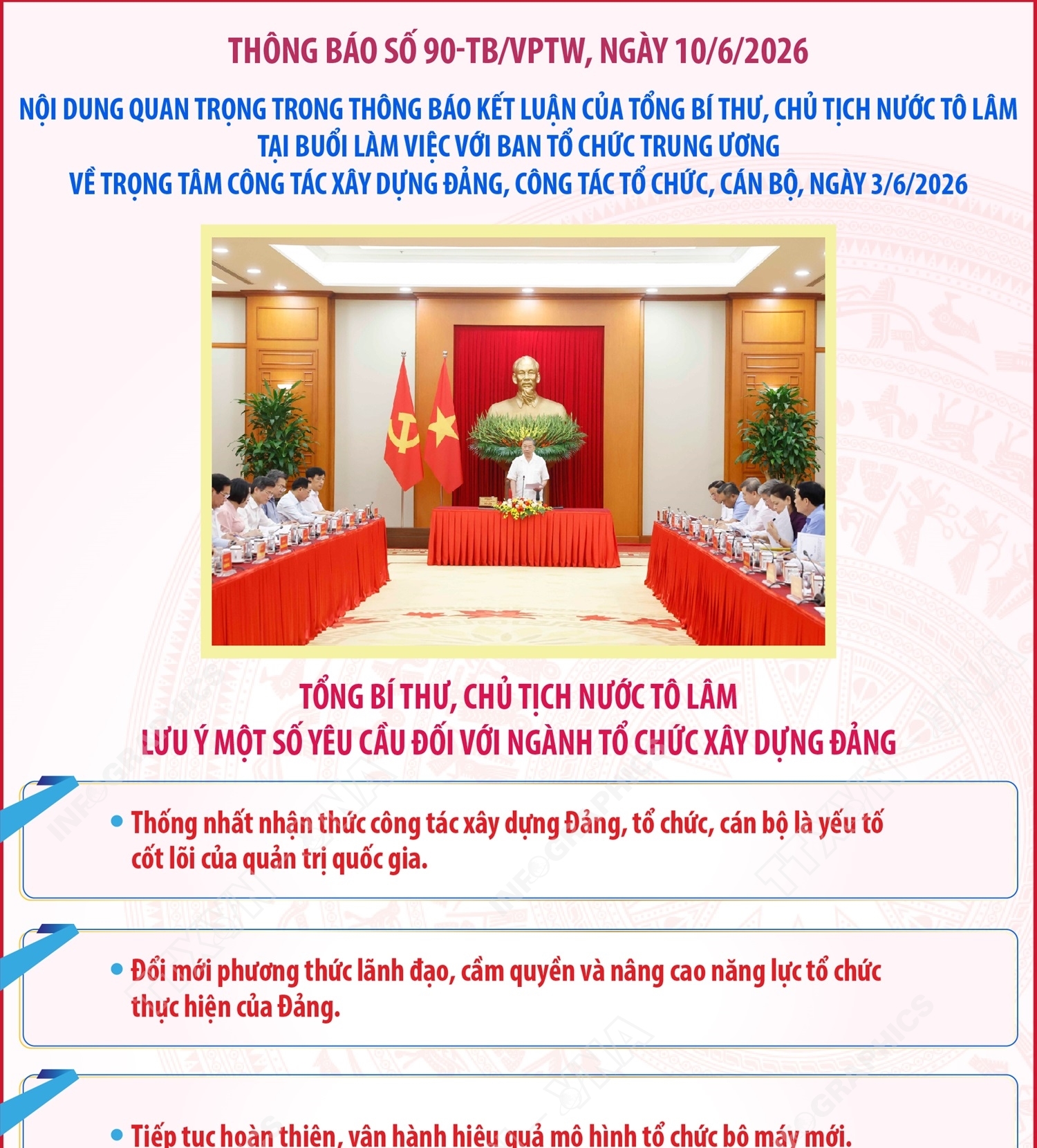 Trọng tâm công tác xây dựng Đảng, công tác tổ chức, cán bộ