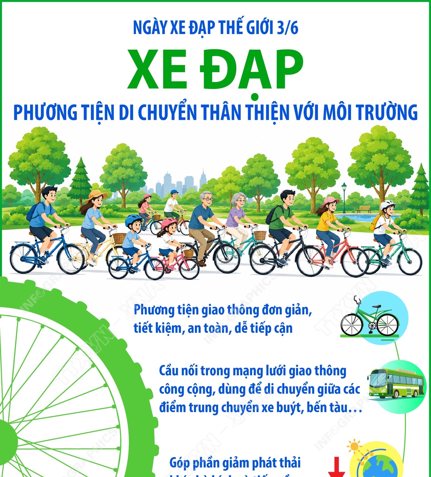 Ngày Xe đạp Thế giới 3/6: Xe đạp - Phương tiện di chuyển thân thiện...
