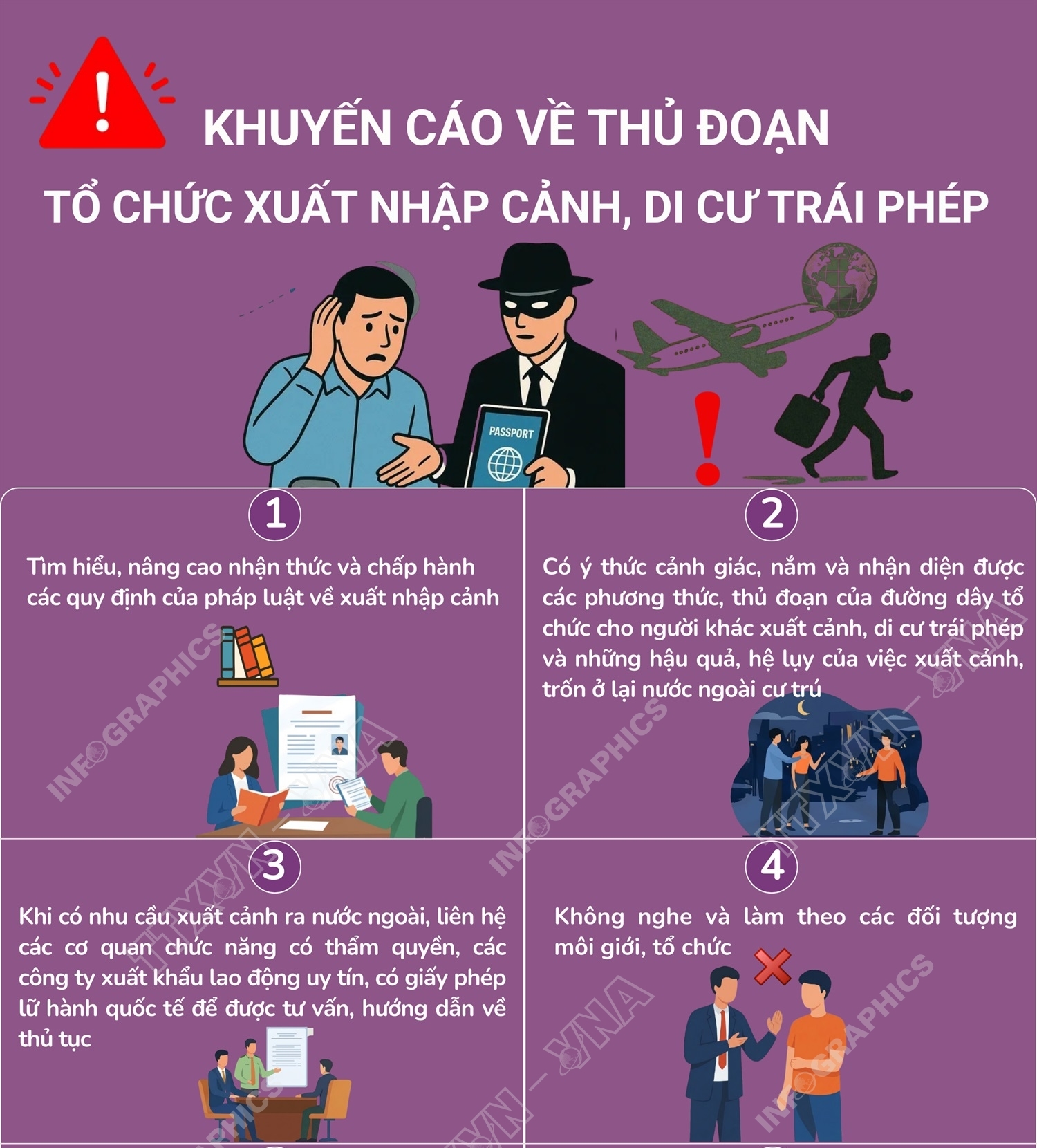 Khuyến cáo về thủ đoạn tổ chức xuất nhập cảnh, di cư trái phép
