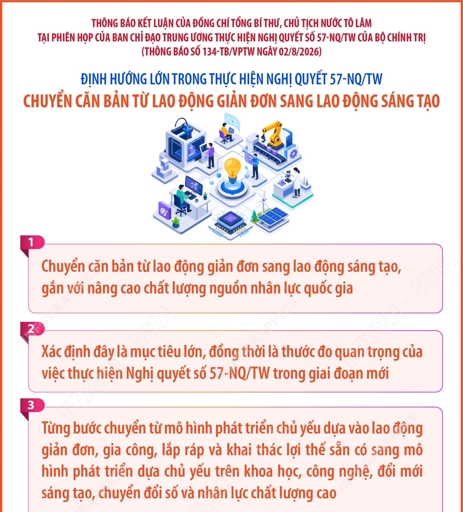 Những định hướng lớn trong thực hiện Nghị quyết 57-NQ/TW (Phần 2)
