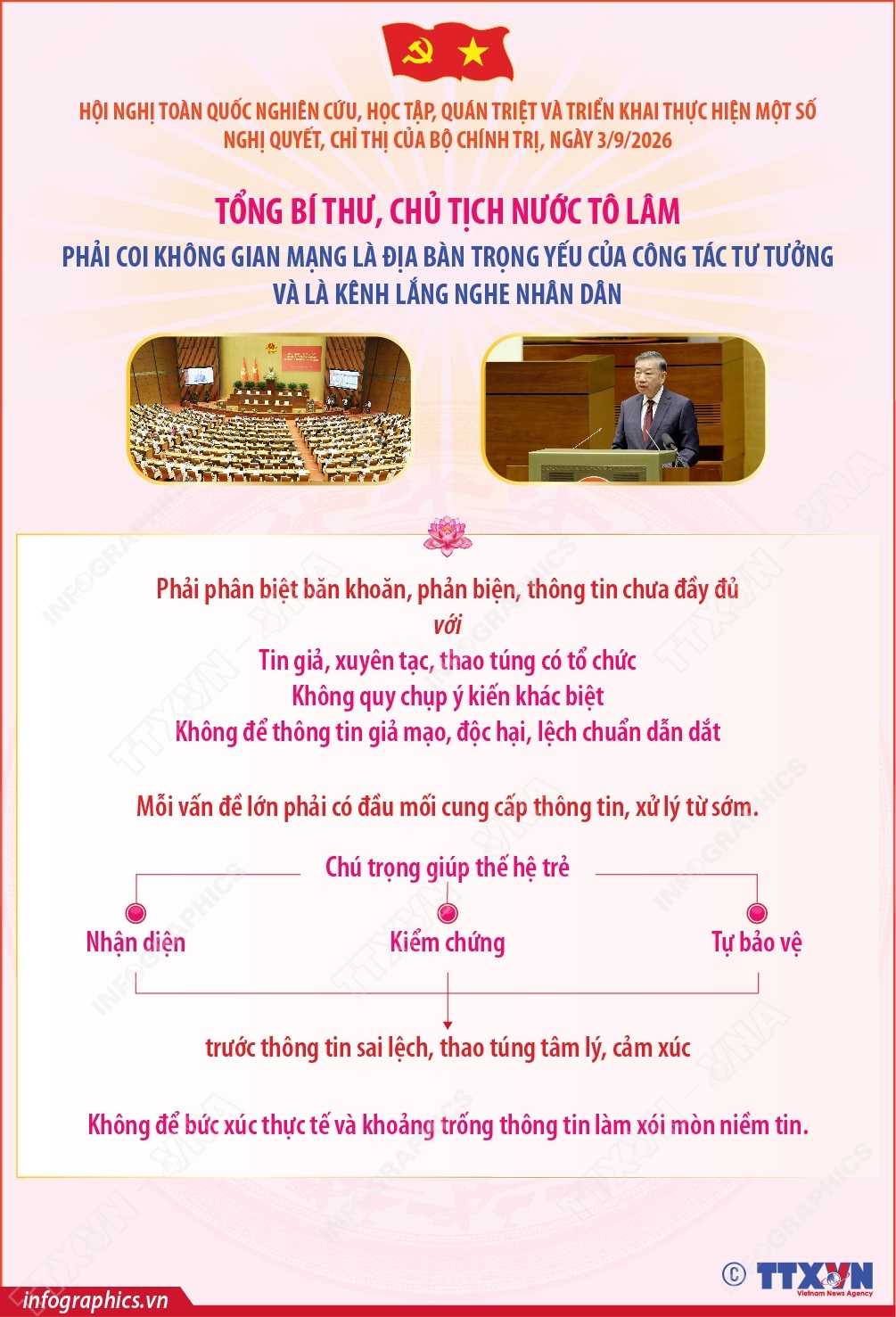 Tổng Bí thư, Chủ tịch nước Tô Lâm: Phải coi không gian mạng là địa bàn trọng yếu của công tác tư tưởng và là kênh lắng nghe Nhân dân