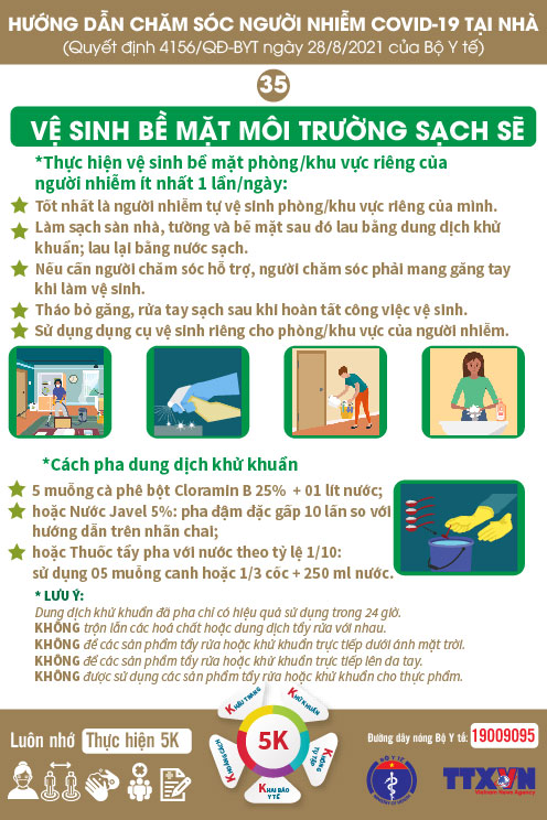 Vệ sinh bề mặt môi trường sạch sẽ