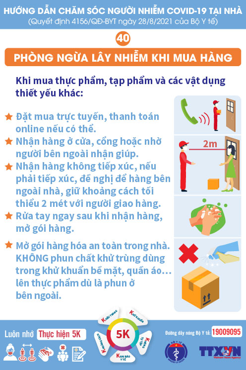 Phòng ngừa lây nhiễm COVID-19 khi mua hàng