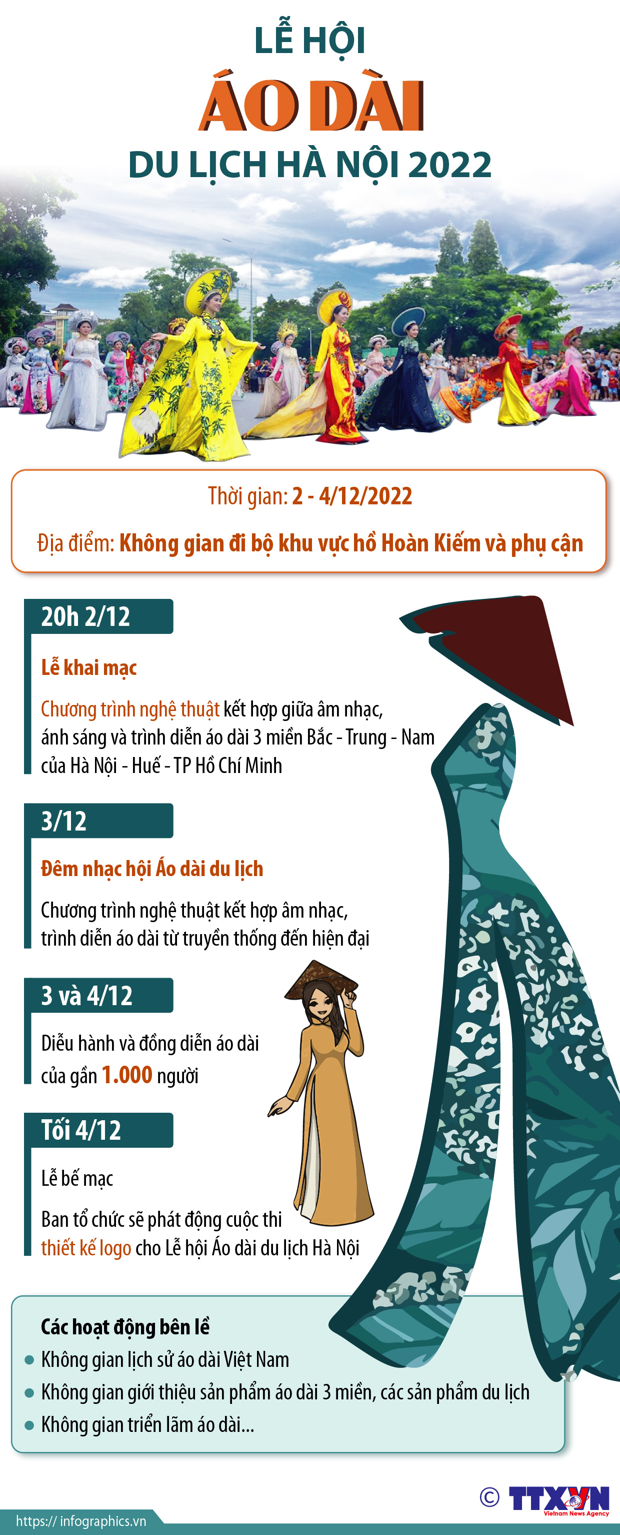 Lễ hội áo dài du lịch Hà Nội 2022