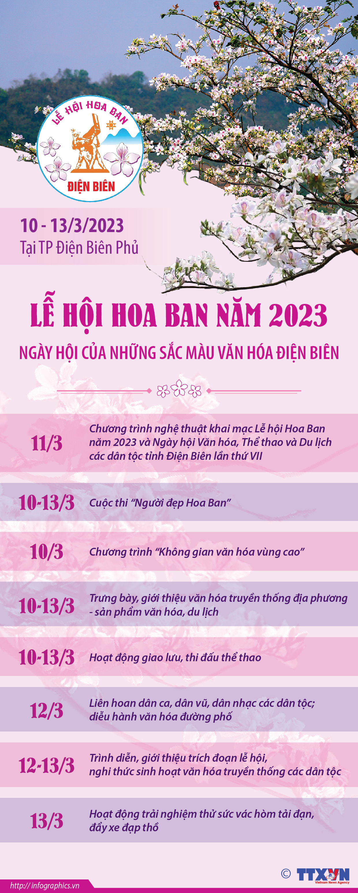 Lễ hội Hoa Ban năm 2023: Ngày hội của những sắc màu văn hóa Điện...