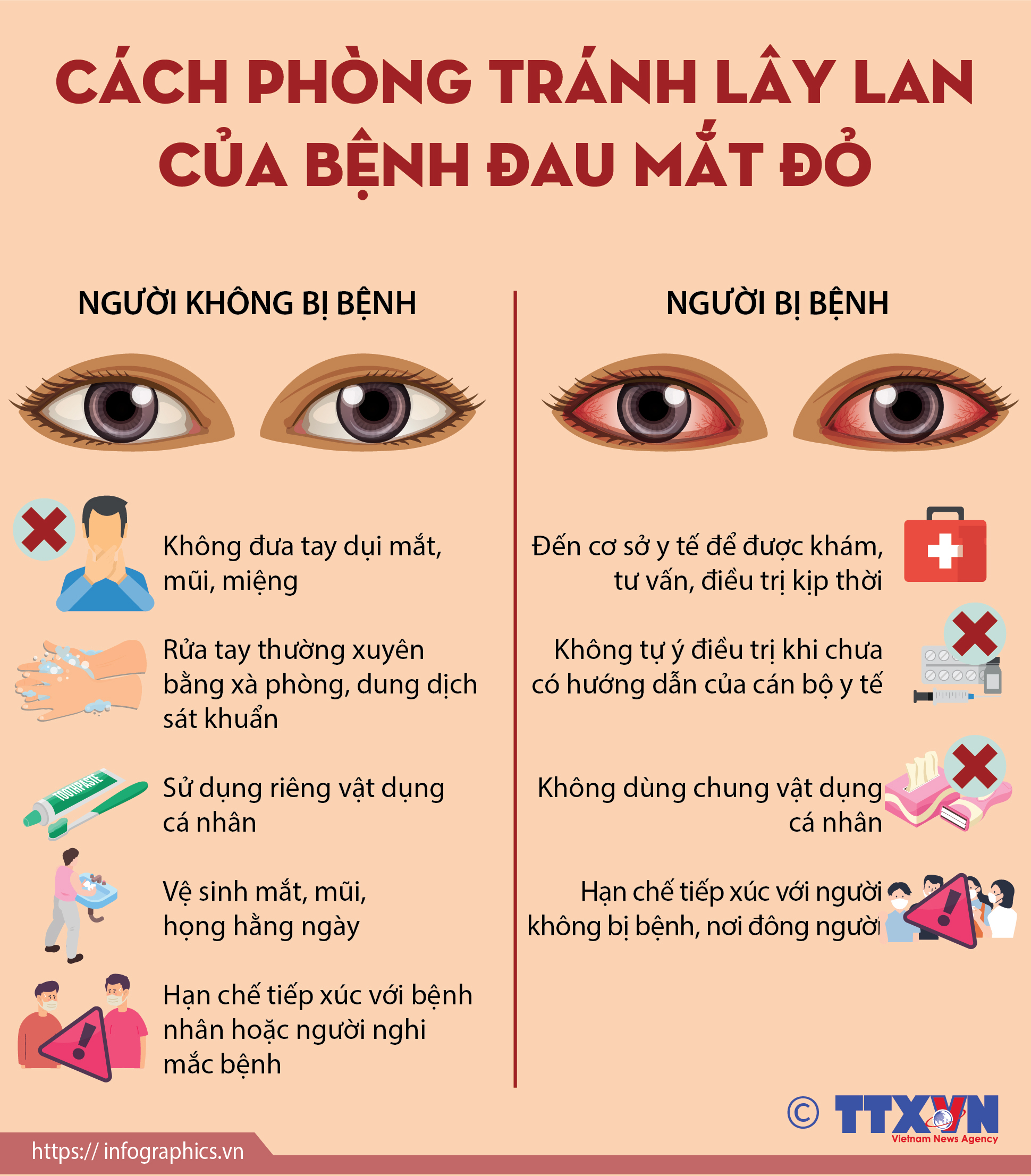 Cách phòng tránh lây lan của bệnh đau mắt đỏ