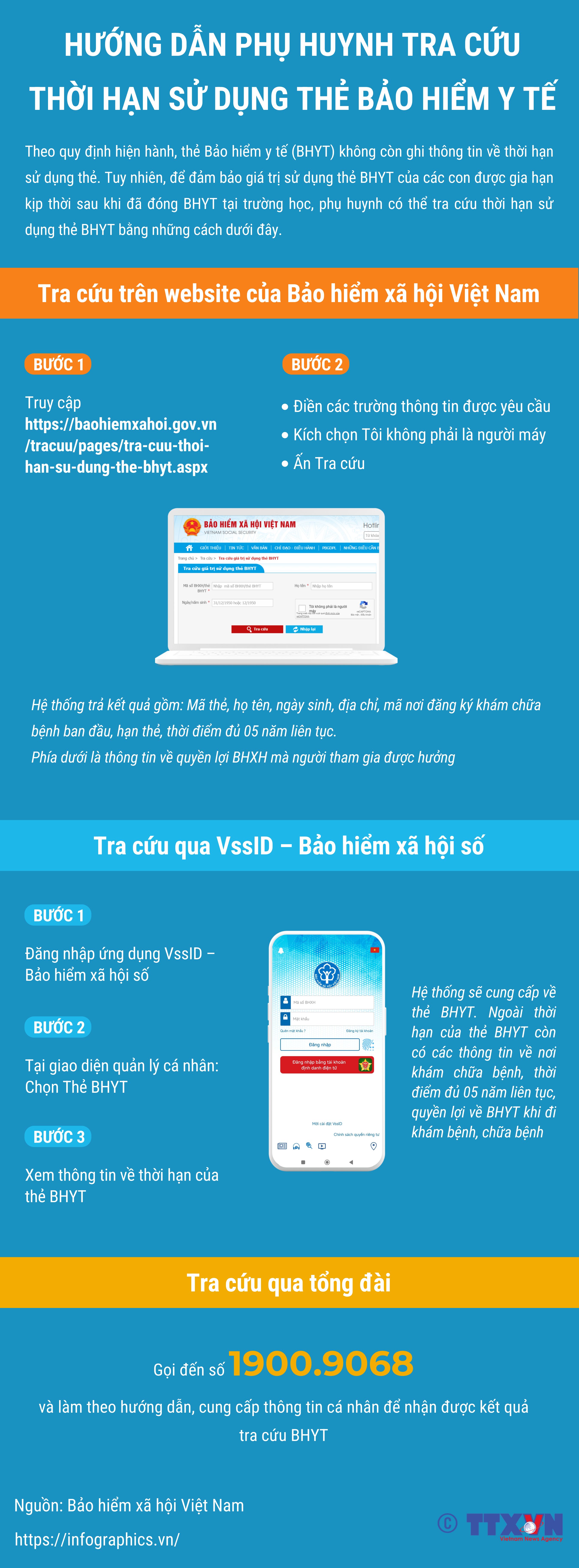 Hướng dẫn phụ huynh tra cứu thời hạn thẻ Bảo hiểm y tế