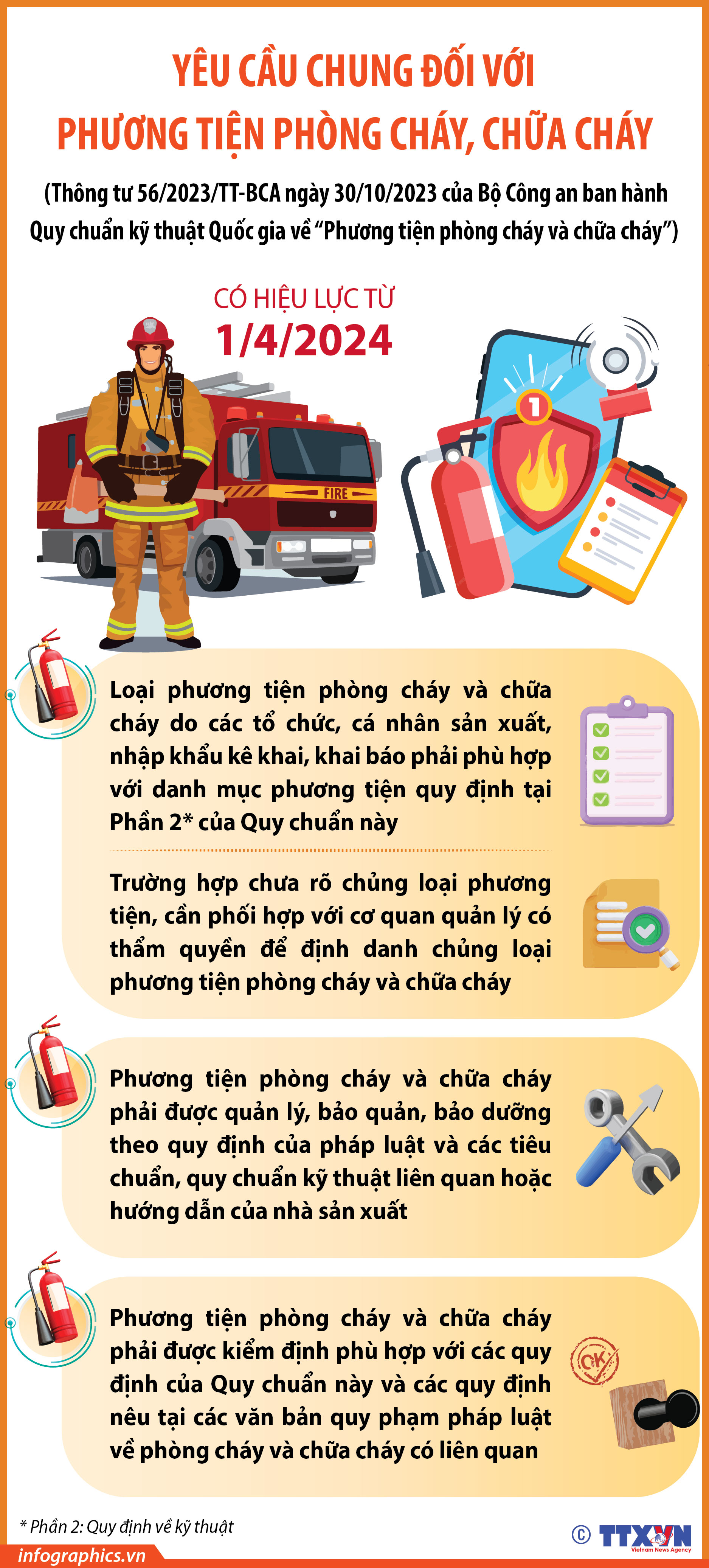 Yêu cầu chung đối với phương tiện phòng cháy, chữa cháy