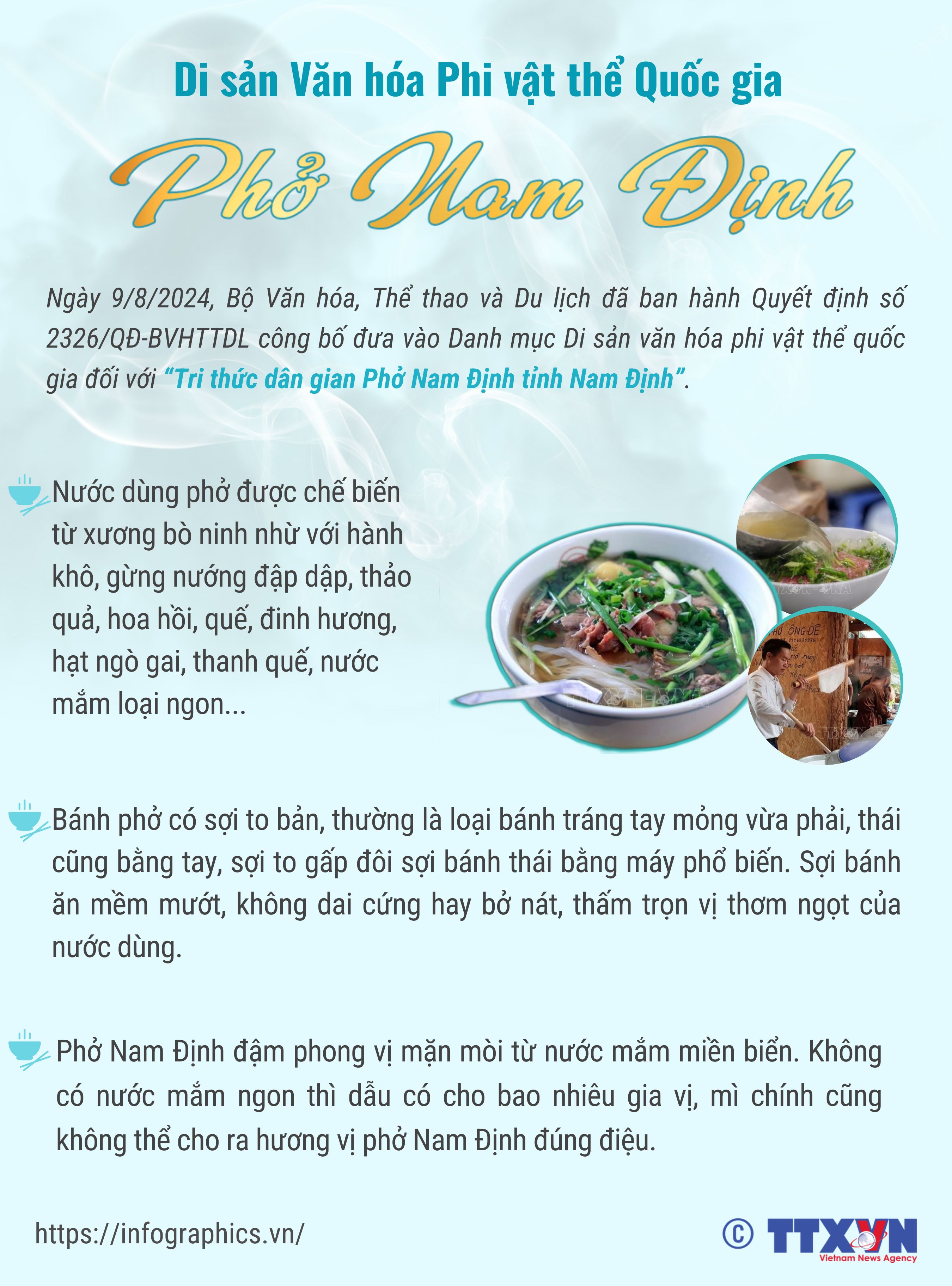 Phở Nam Định - Di sản Văn hóa phi vật thể Quốc gia