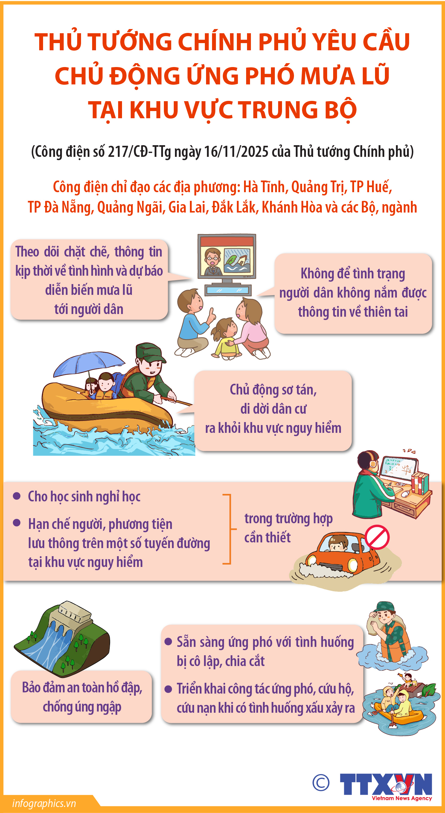 Thủ tướng Chính phủ yêu cầu chủ động ứng phó mưa lũ tại khu vực...