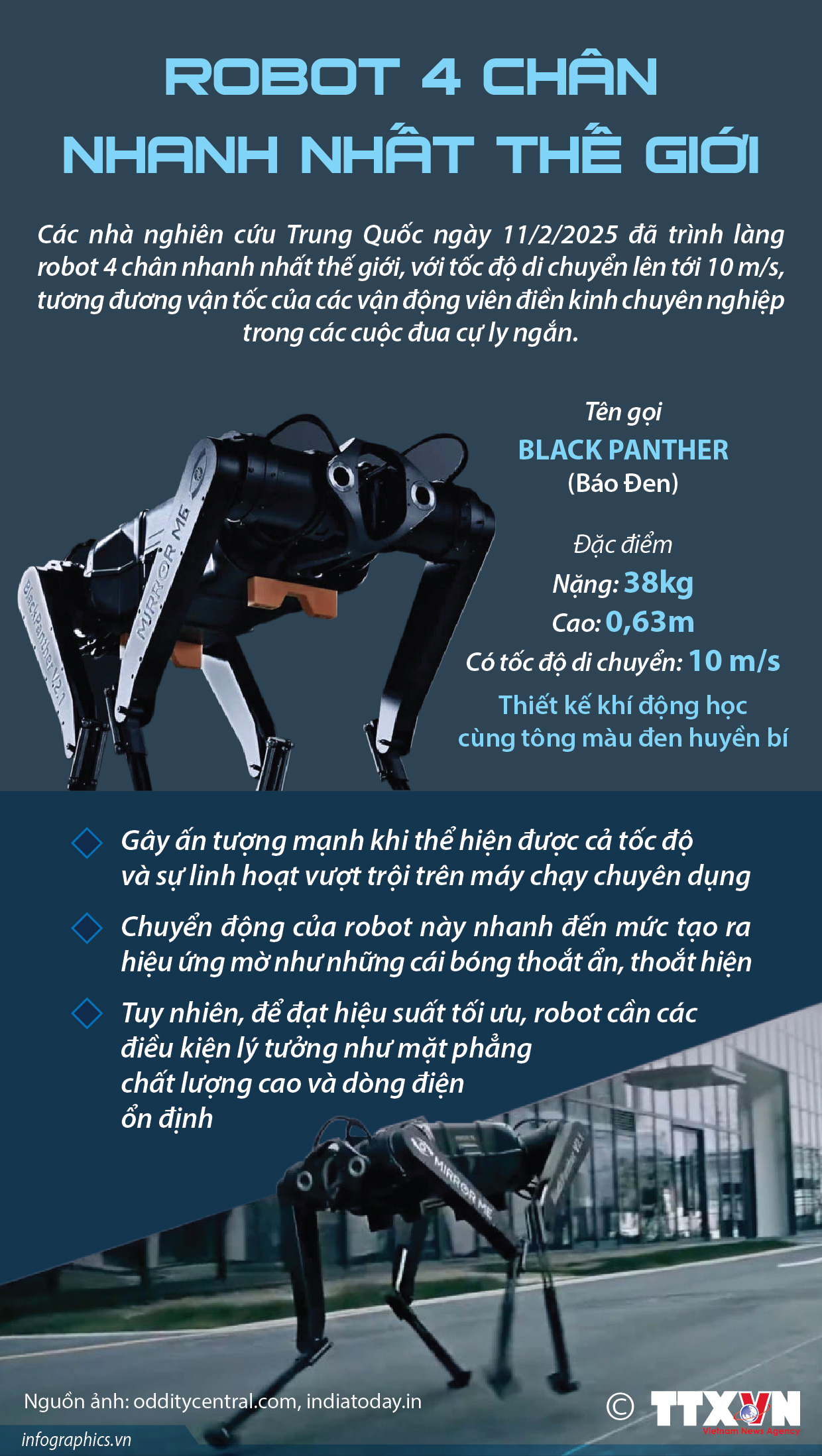 Robot 4 chân nhanh nhất thế giới