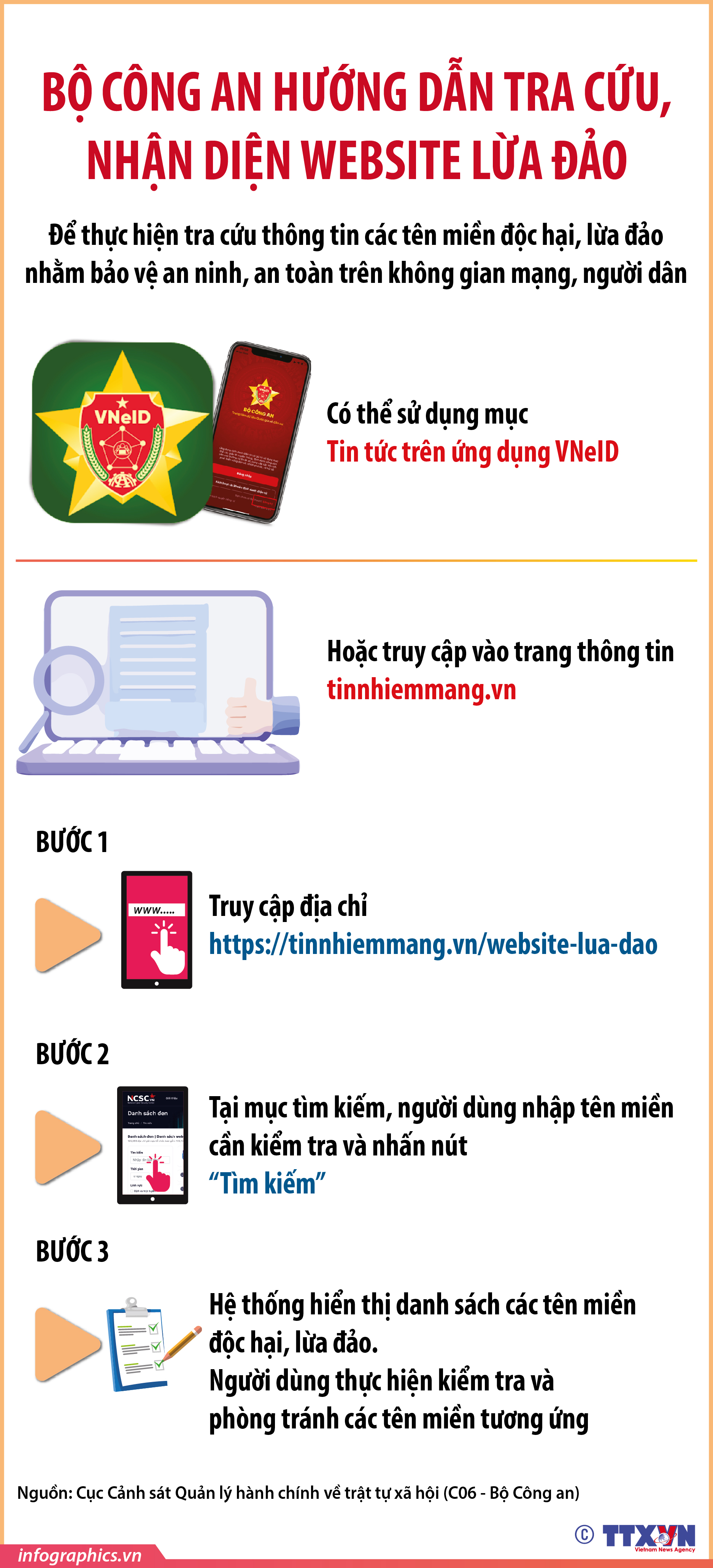 Bộ Công an hướng dẫn tra cứu, nhận diện website lừa đảo