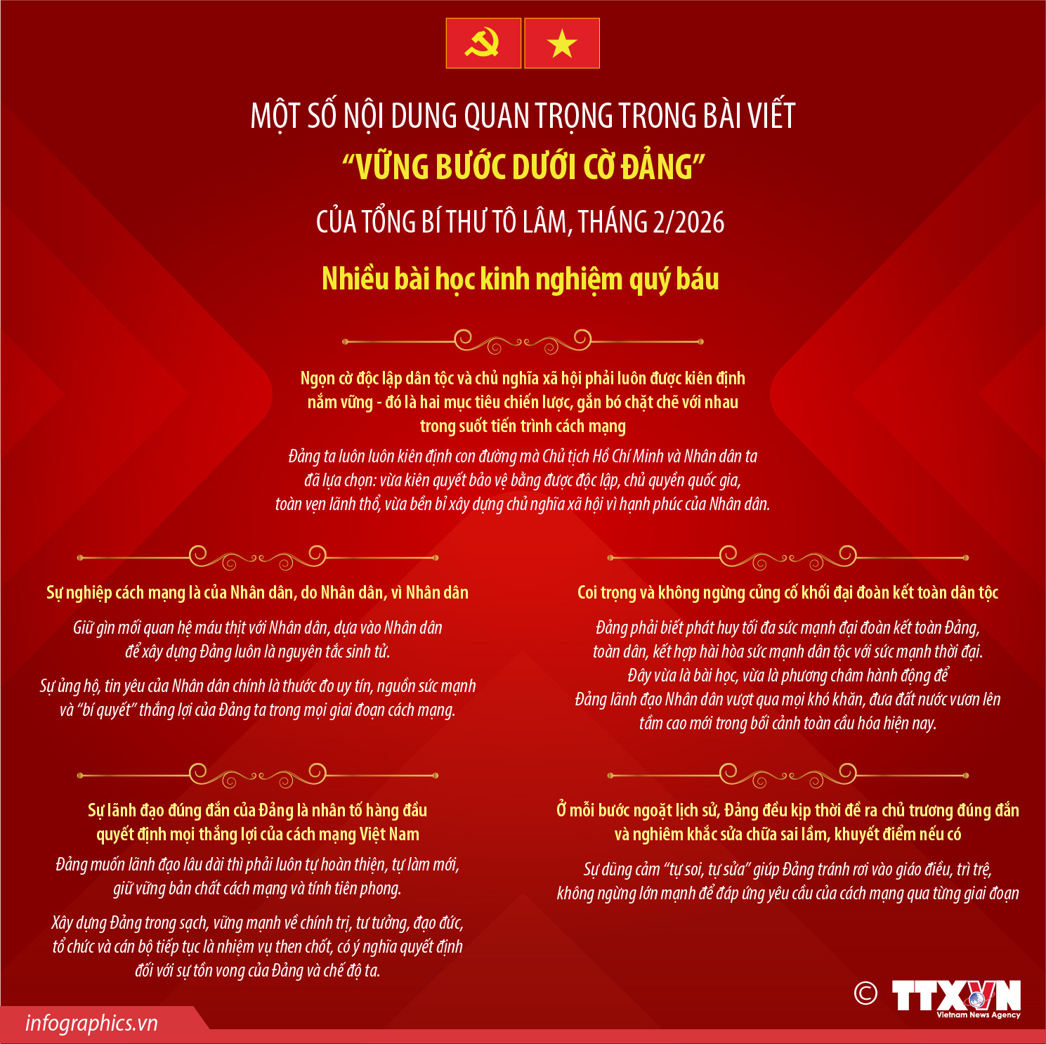 Hành trình 96 năm của Đảng đã để lại nhiều bài học kinh nghiệm quý...