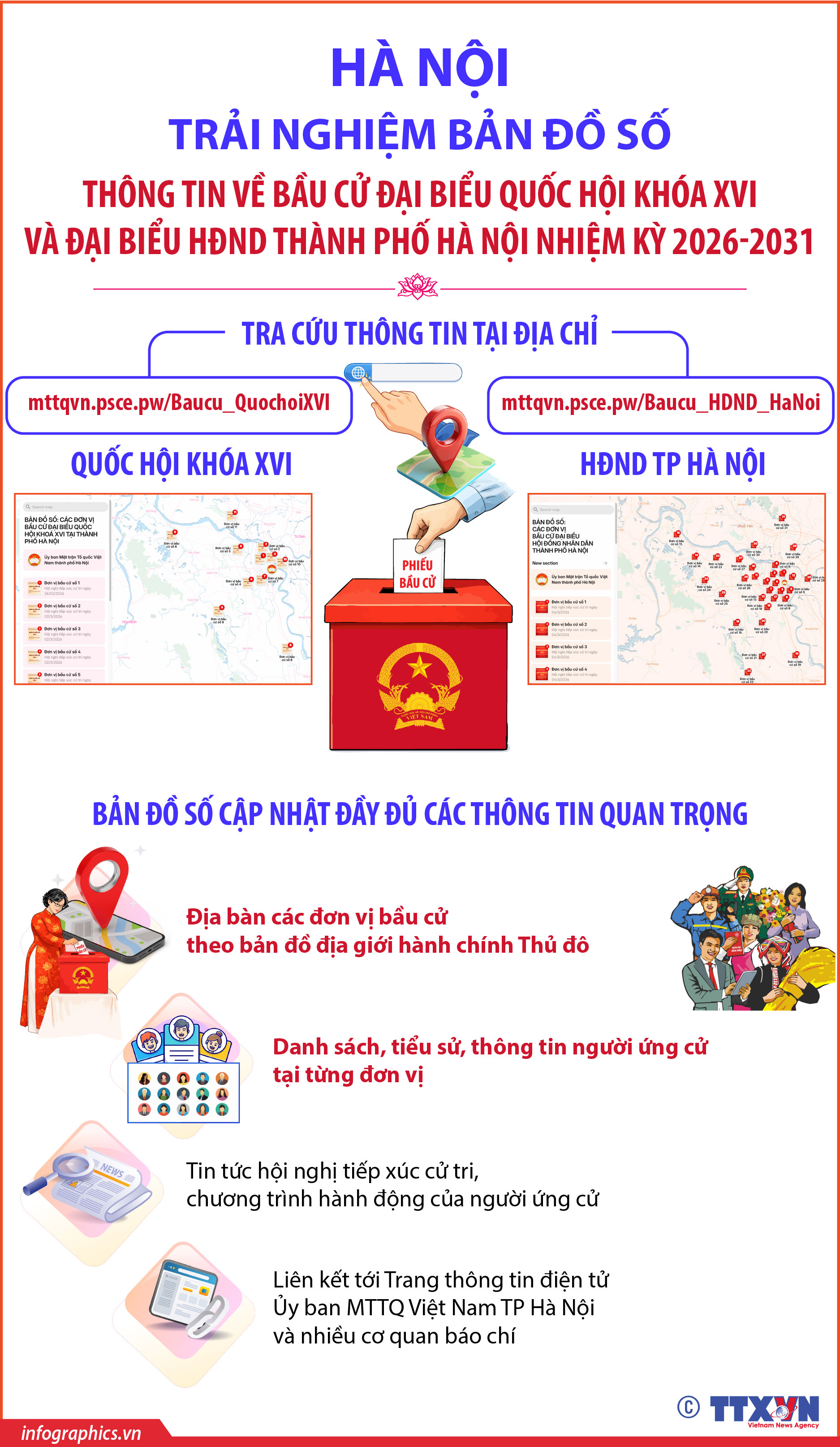 Hà Nội: Trải nghiệm bản đồ số thông tin về bầu cử đại biểu Quốc...