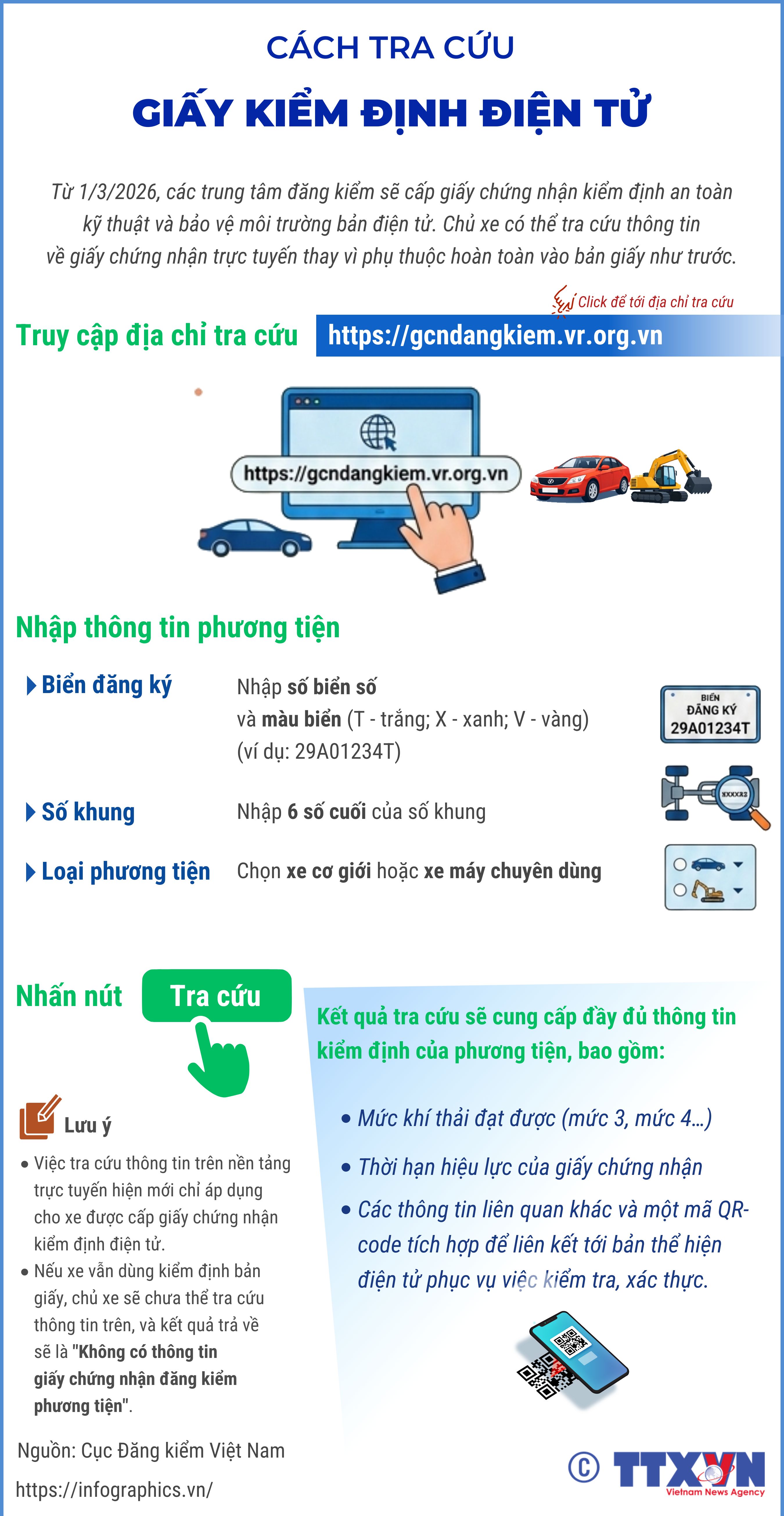Cách tra cứu giấy chứng nhận kiểm định điện tử