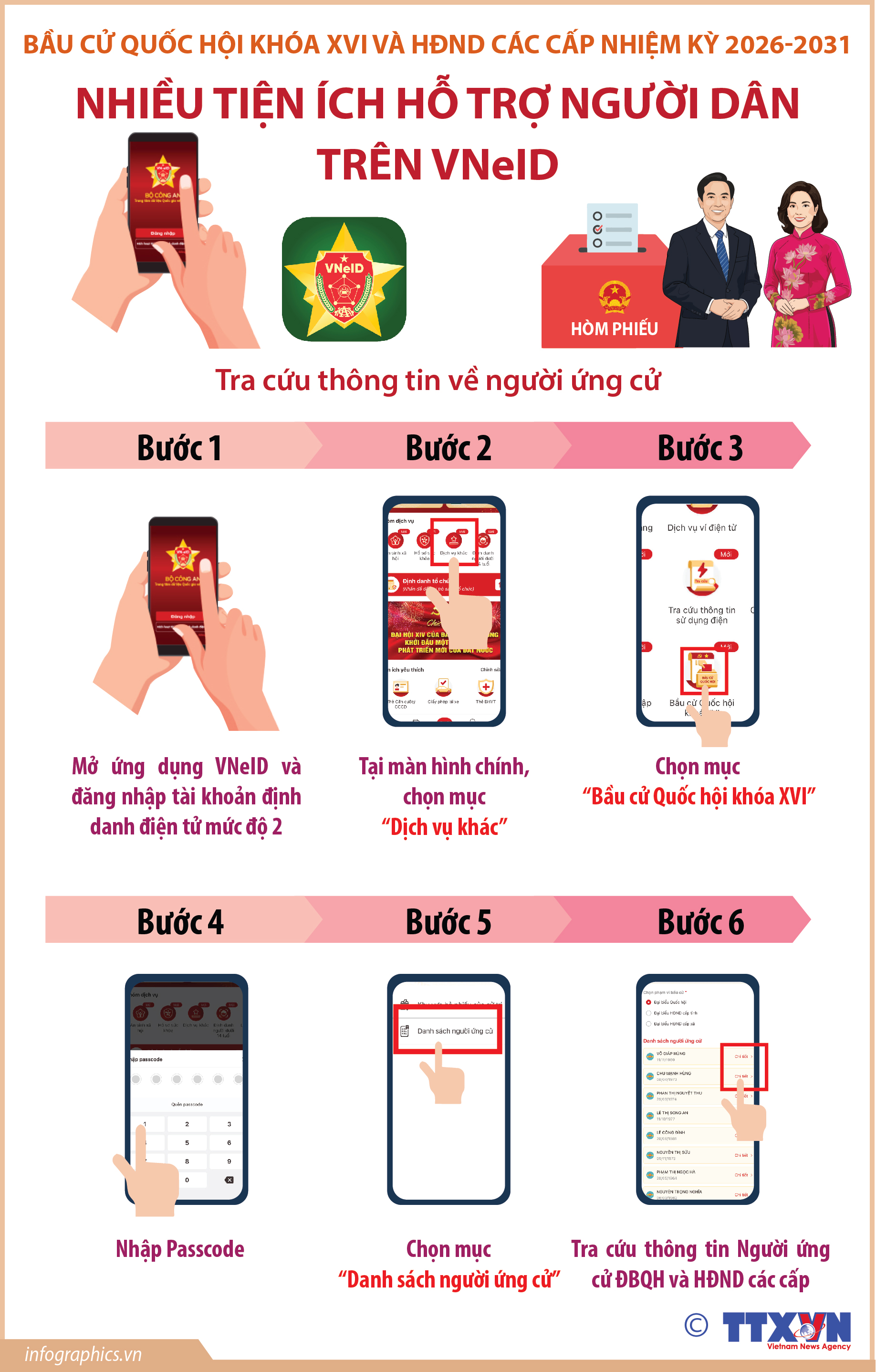 Bầu cử Quốc hội và HĐND các cấp: Cách tra cứu thông tin về người...