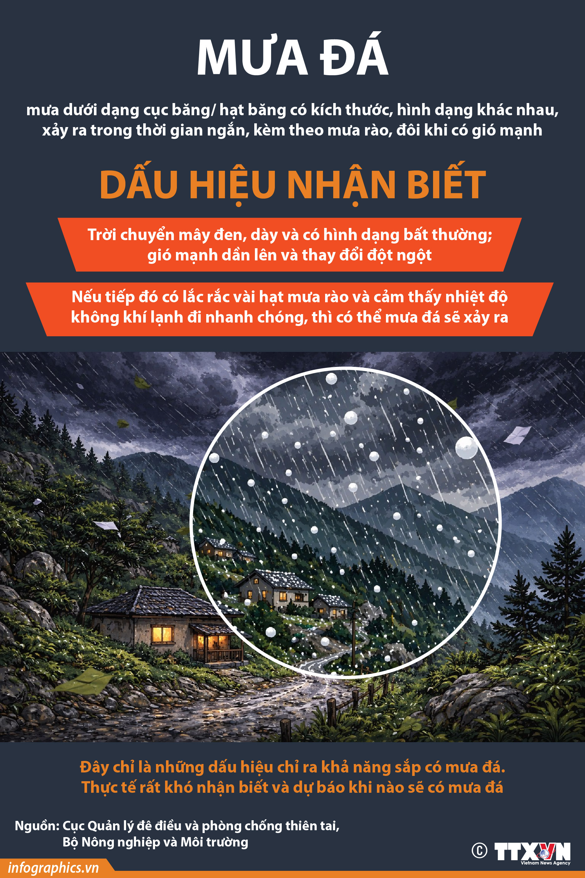 Dấu hiệu nhận biết mưa đá