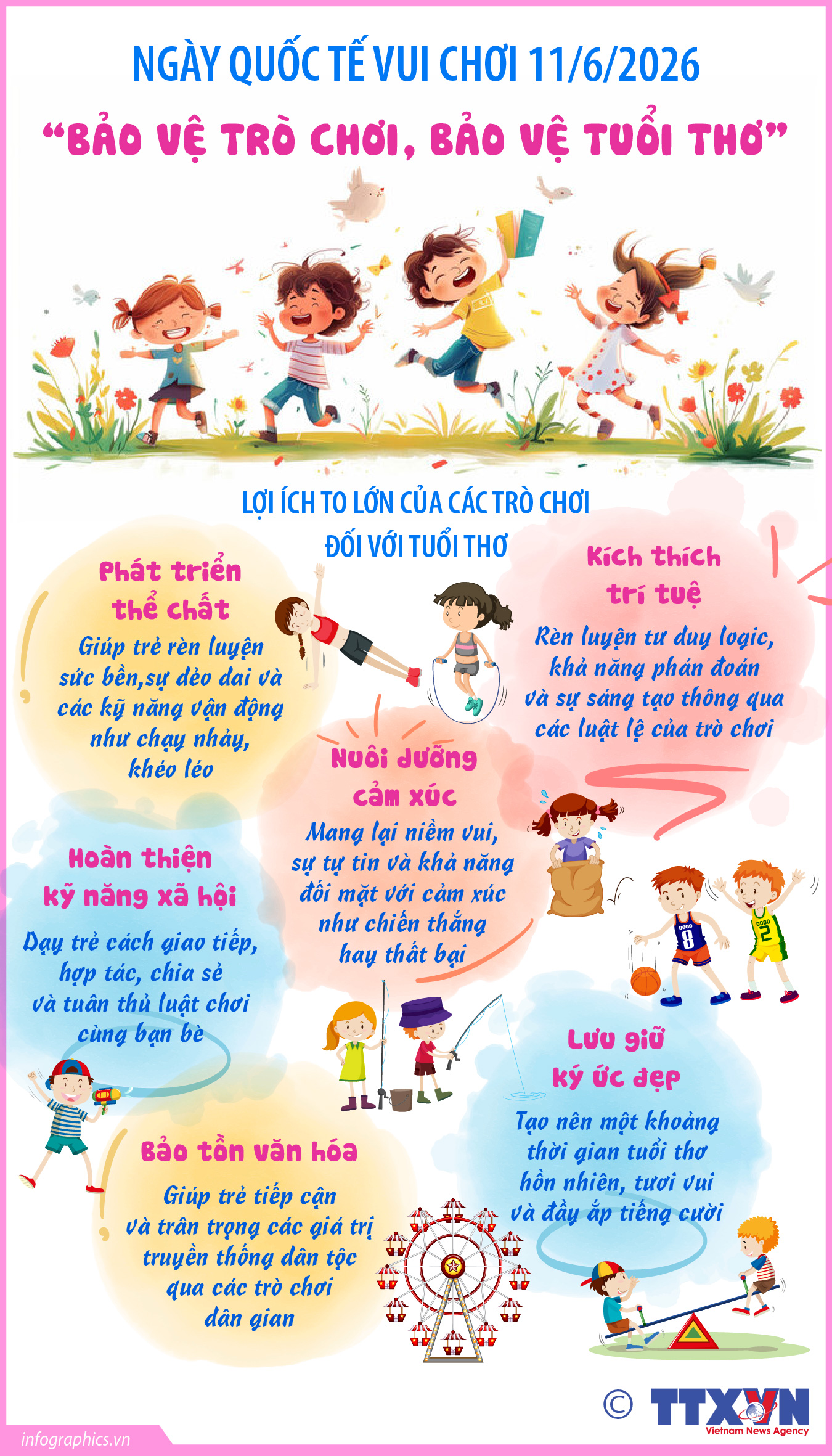 Ngày Quốc tế Vui chơi 11/6/2026: Bảo vệ trò chơi, bảo vệ tuổi thơ