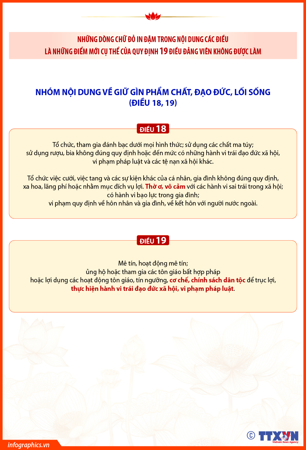 Tìm hiểu về những quy định mới trong 19 điều đảng viên không được làm...