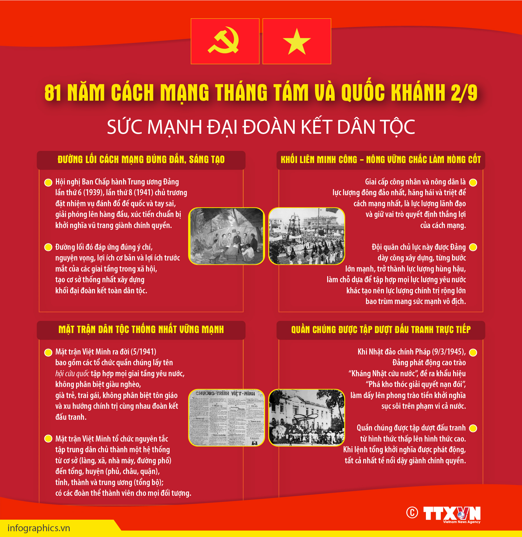 81 năm Cách mạng Tháng Tám và Quốc khánh 2/9: Sức mạnh đại đoàn toàn...