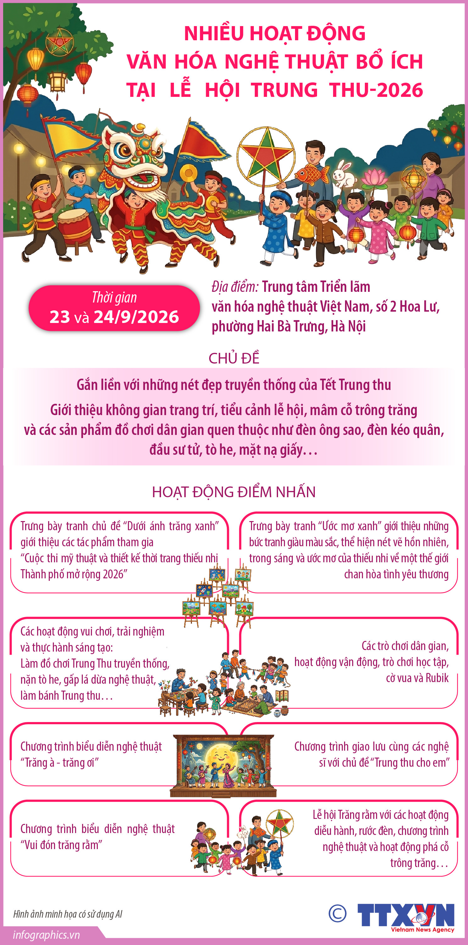 Nhiều hoạt động văn hóa nghệ thuật bổ ích tại Lễ hội Trung thu-2026
