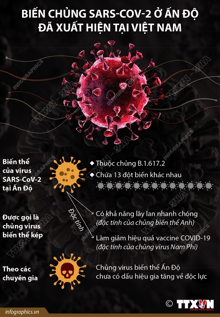 Biến chủng SARS-CoV-2 ở Ấn Độ đã xuất hiện tại Việt Nam