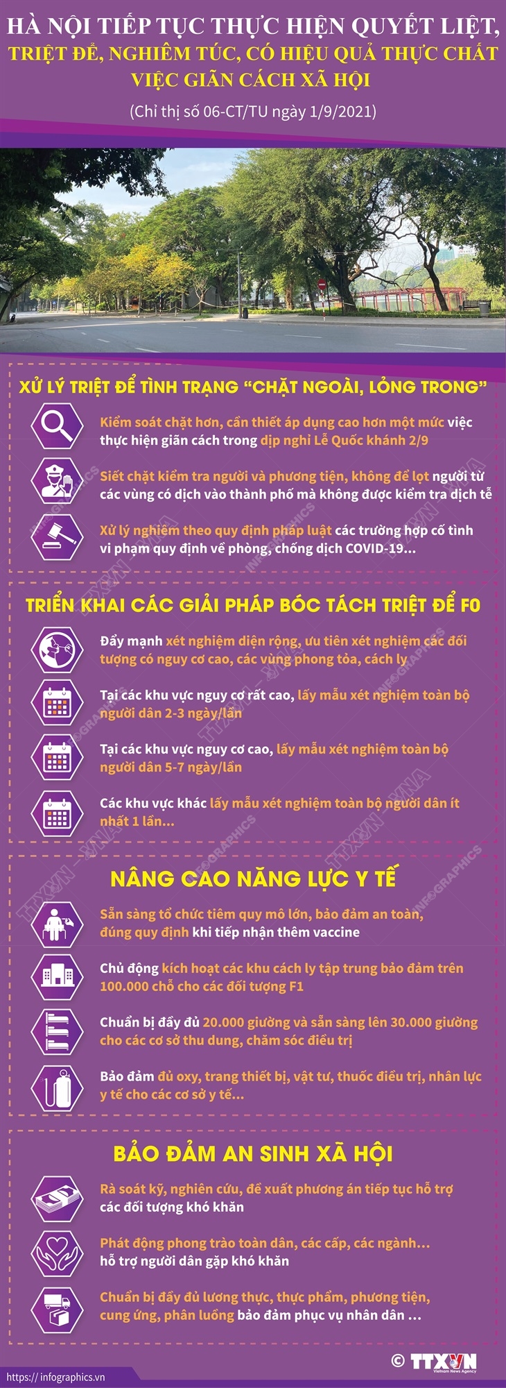 Hà Nội tiếp tục thực hiện quyết liệt, triệt để, nghiêm túc, có hiệu quả thực chất việc giãn cách xã hội