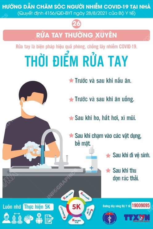 Thời điểm rửa tay