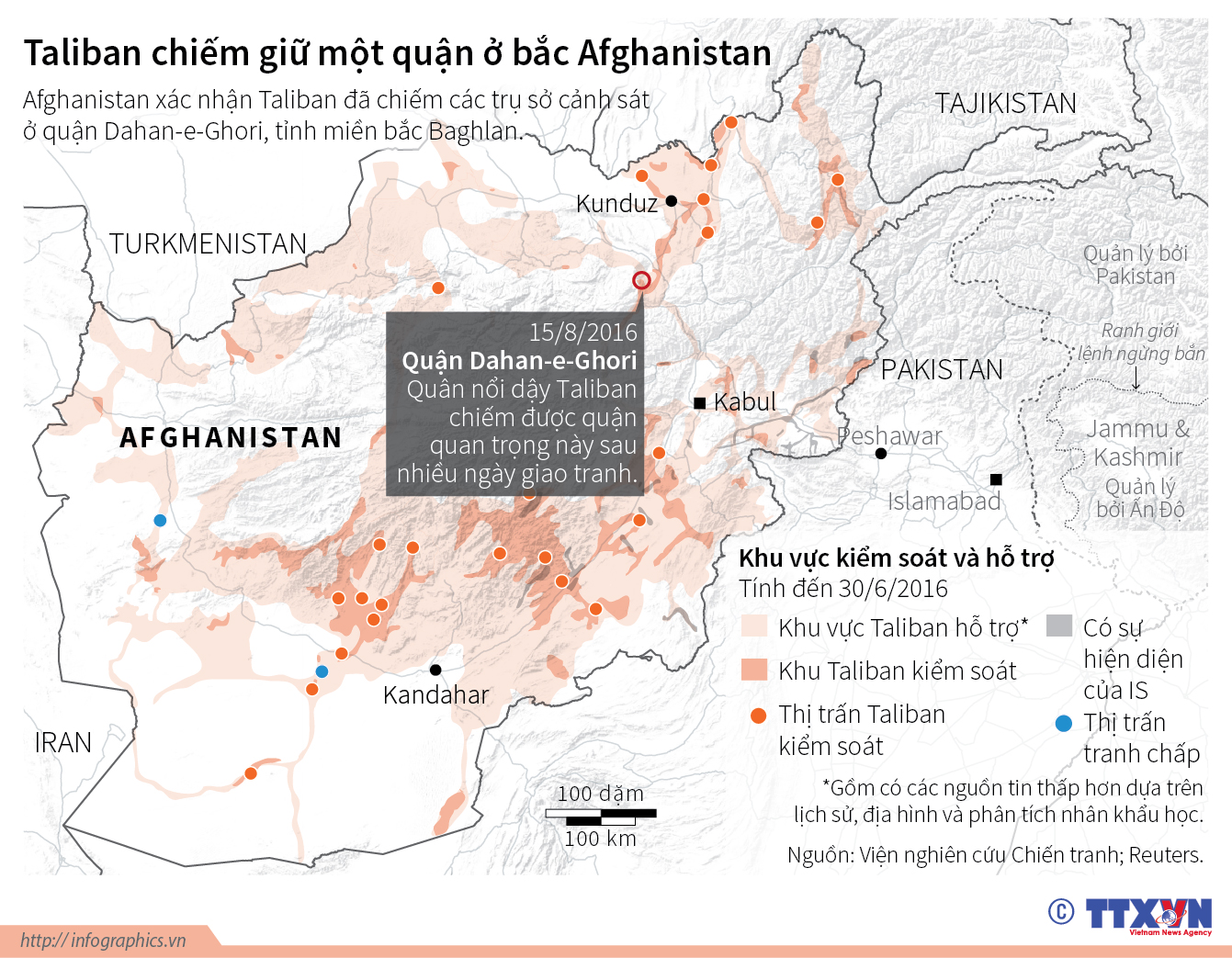 Taliban chiếm giữ một quận ở bắc Afghanistan