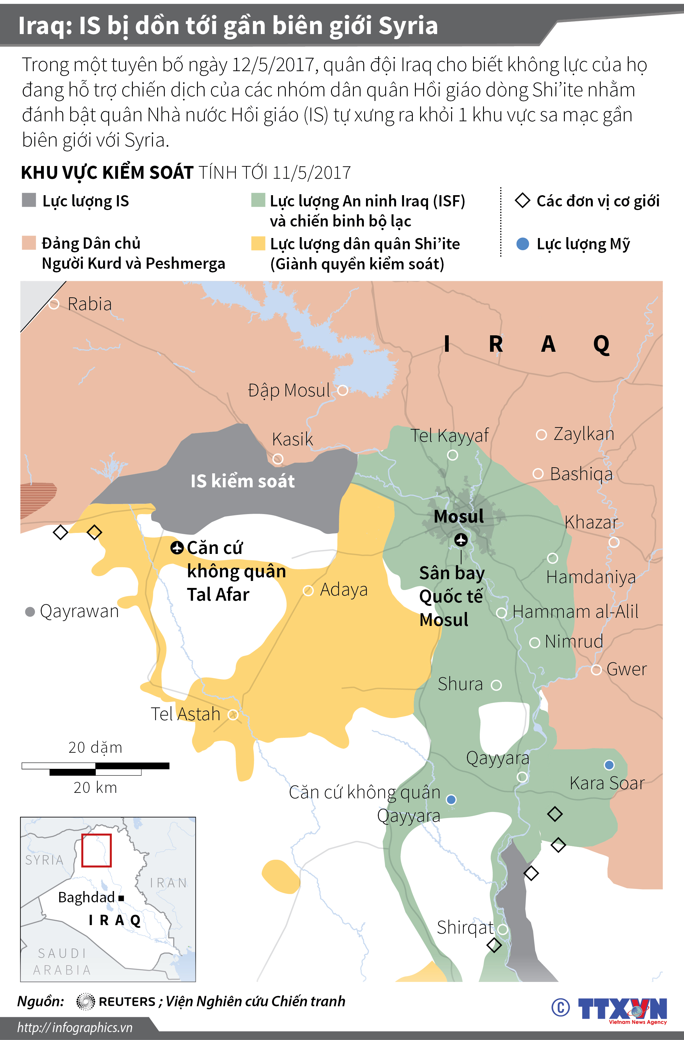 Iraq: IS bị dồn tới gần biên giới Syria