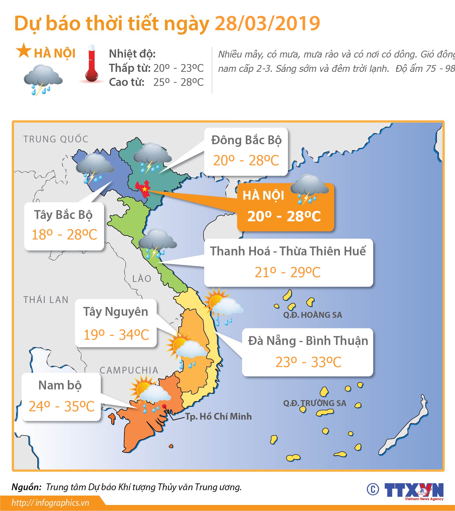 Tây Bắc và vùng núi Bắc Trung Bộ đã có mưa rào và dông rải rác